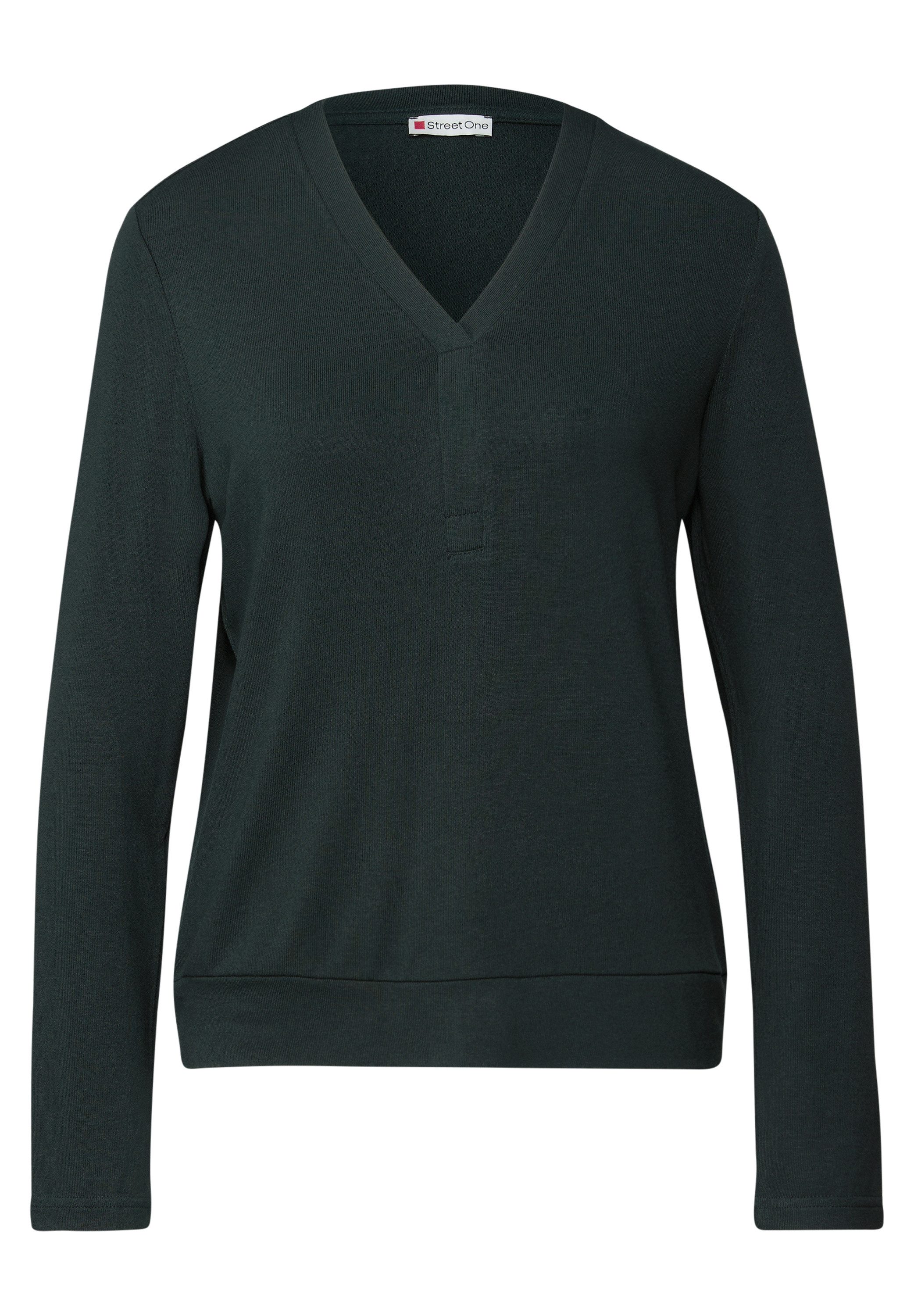 STREET ONE Shirt met lange mouwen met v-hals