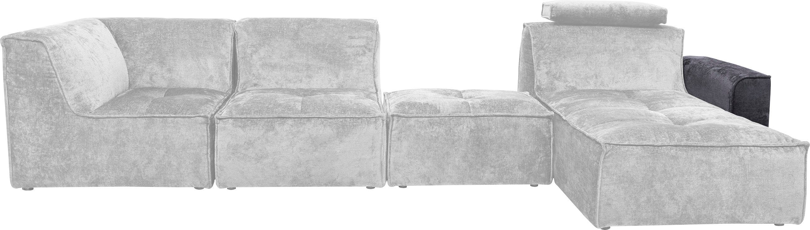 RAUM.ID Sofaelement Monolid Armleuning, bekleding in teddy-look (1 stuk)