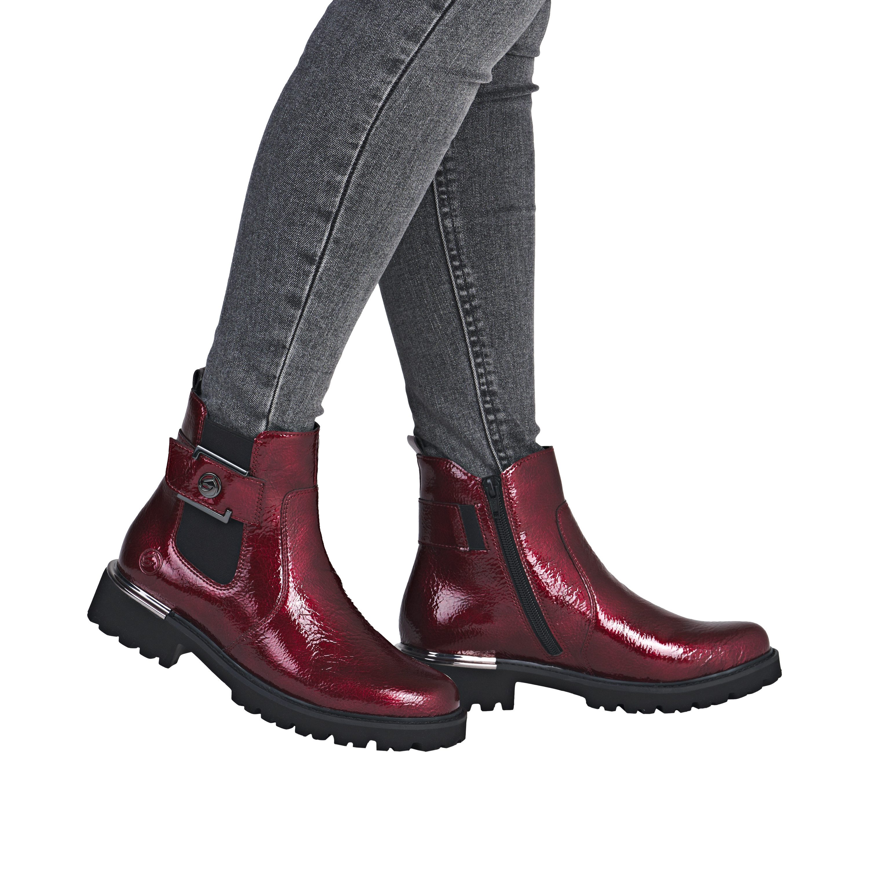 Remonte Chelsea-boots blokhak, laarzen, enkellaars met praktische binnenrits