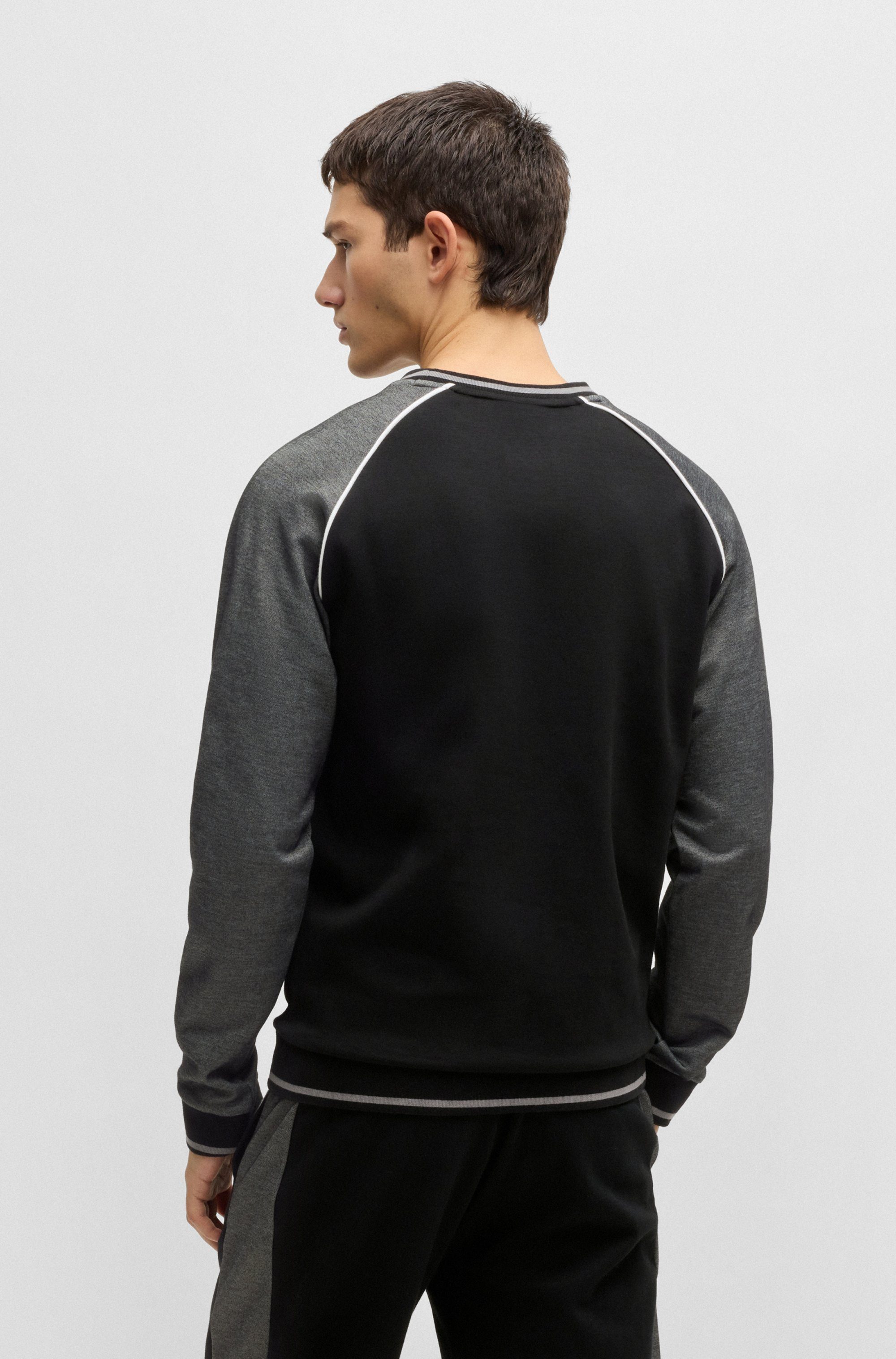 BOSS Sweatshirt met contrastkleurige details