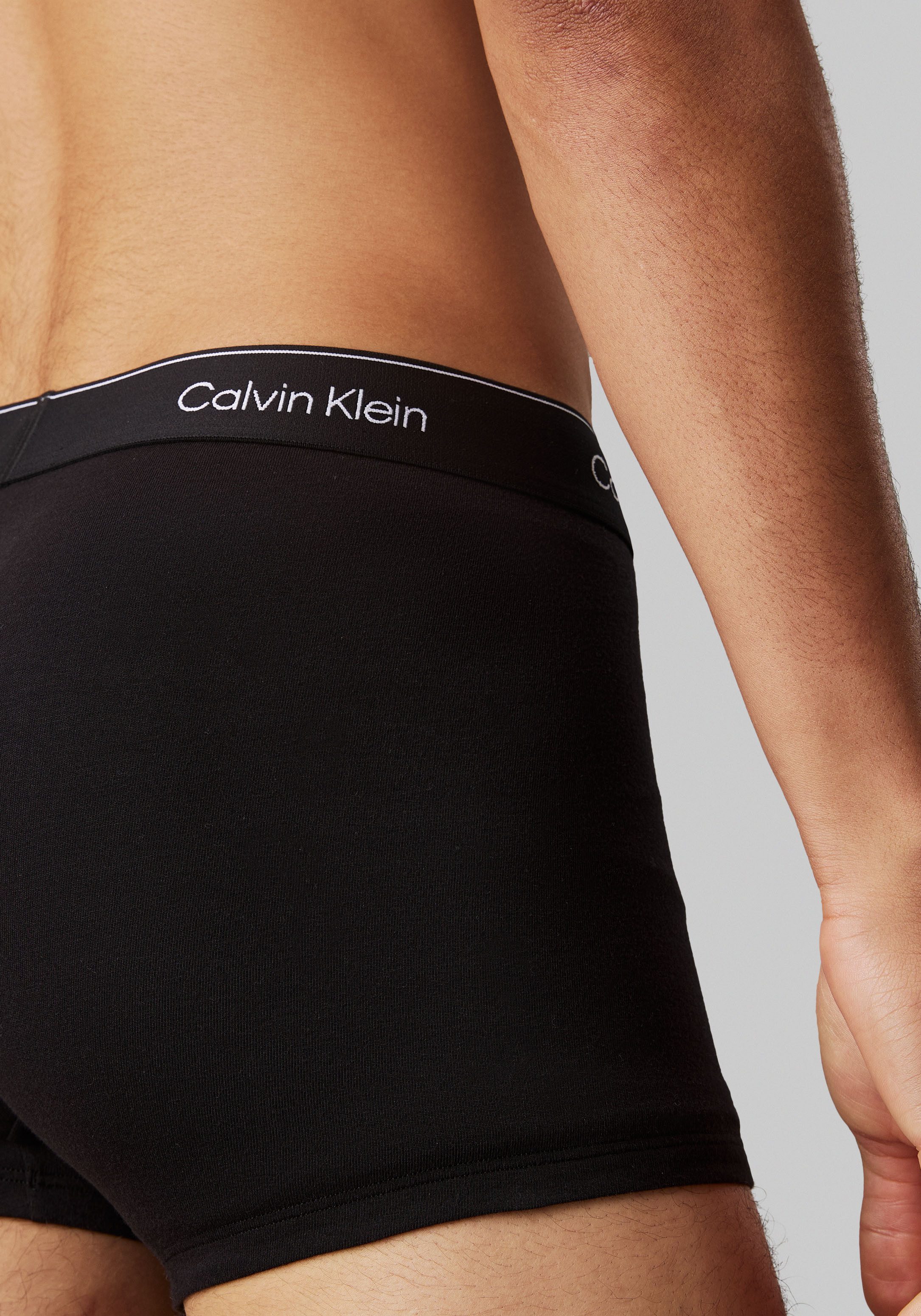 Calvin Klein Boxershort TRUNK 3PK met logo-elastische tailleband (3 stuks) (set, 3 stuks)