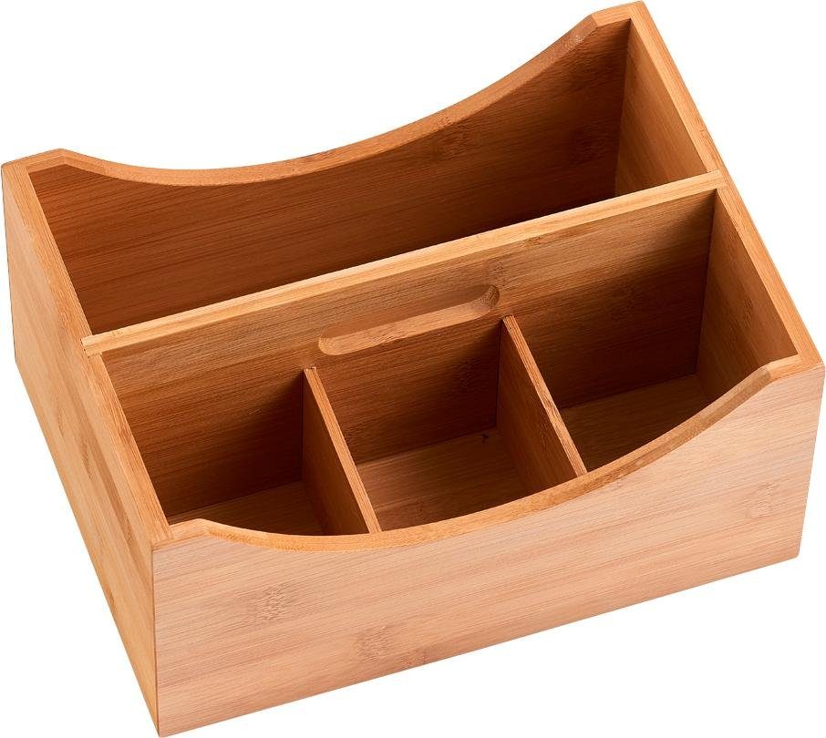 Zeller Present Opbergbox Bamboe, praktische grip en indeling
