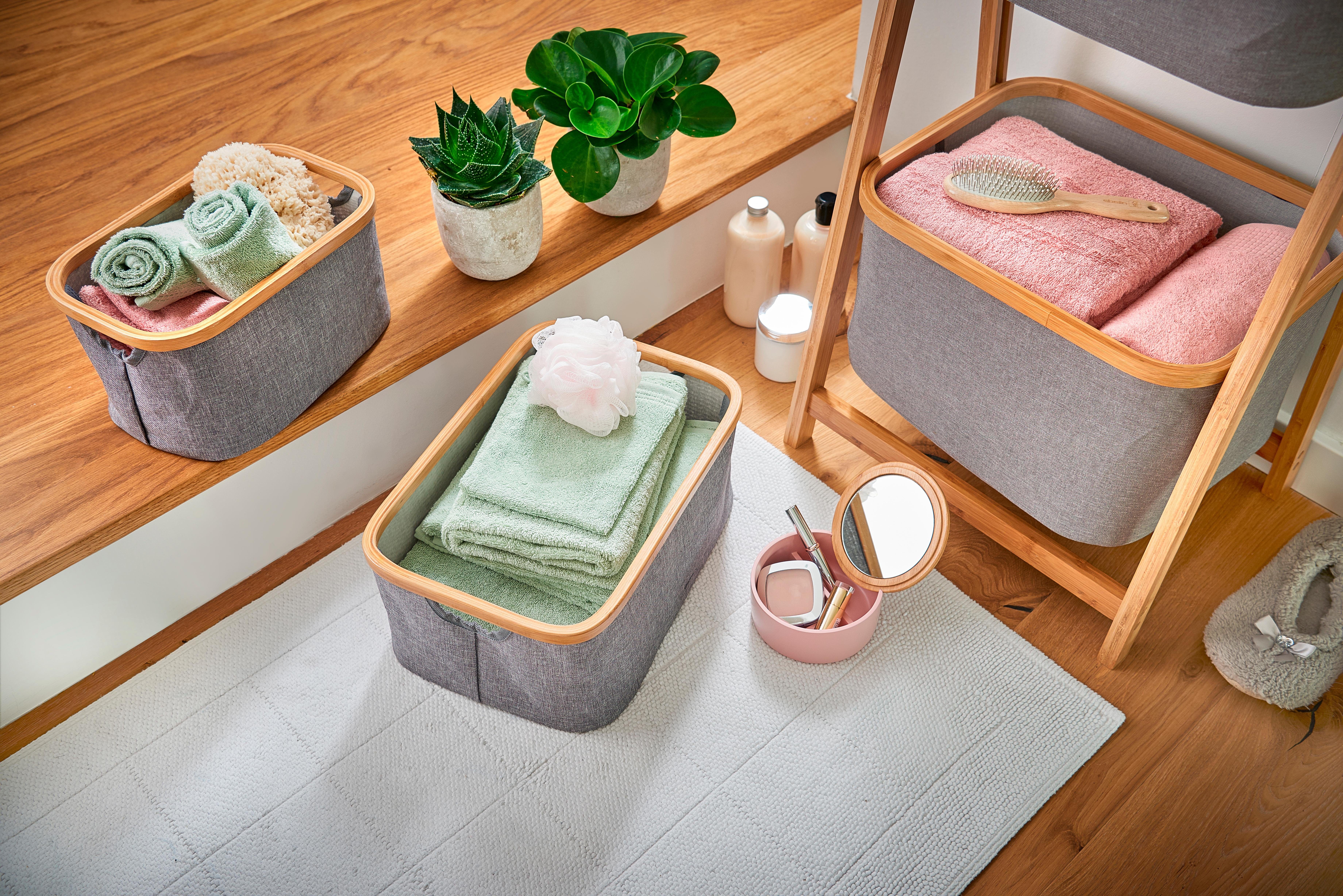 Zeller Present Opbergbox decoratieve opslag met bamboe frame