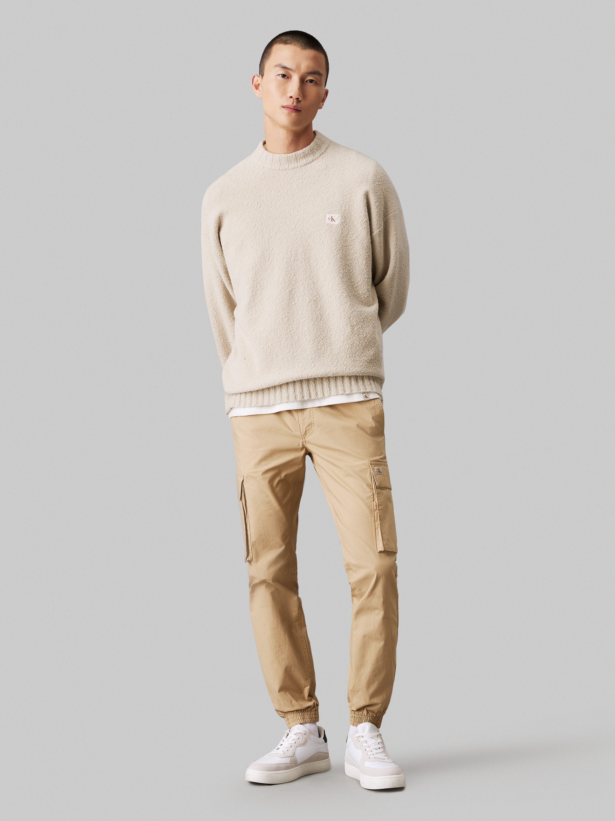 Calvin Klein Cargobroek SKINNY CARGO met logopatch