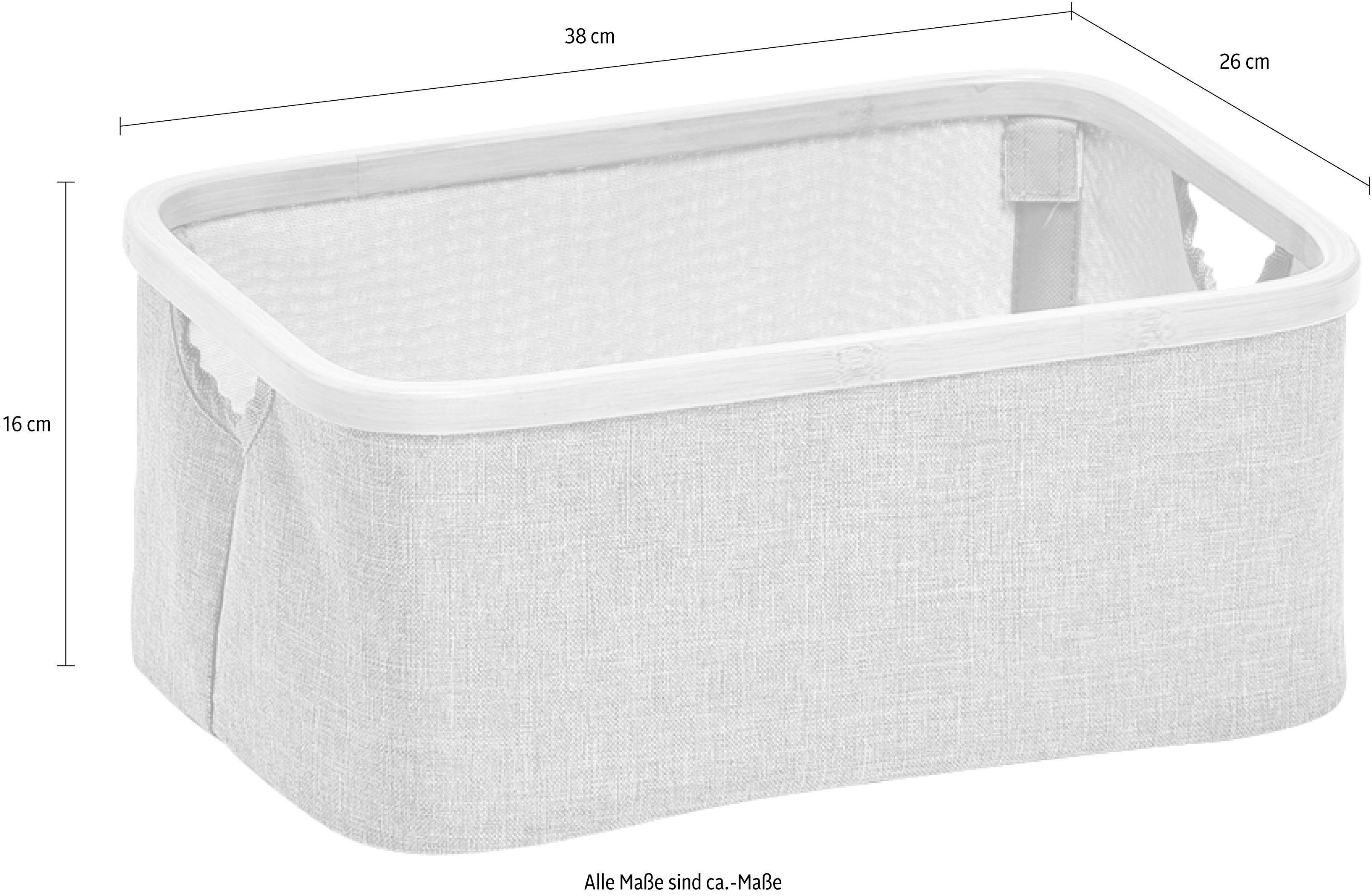 Zeller Present Opbergbox decoratieve opslag met bamboe frame