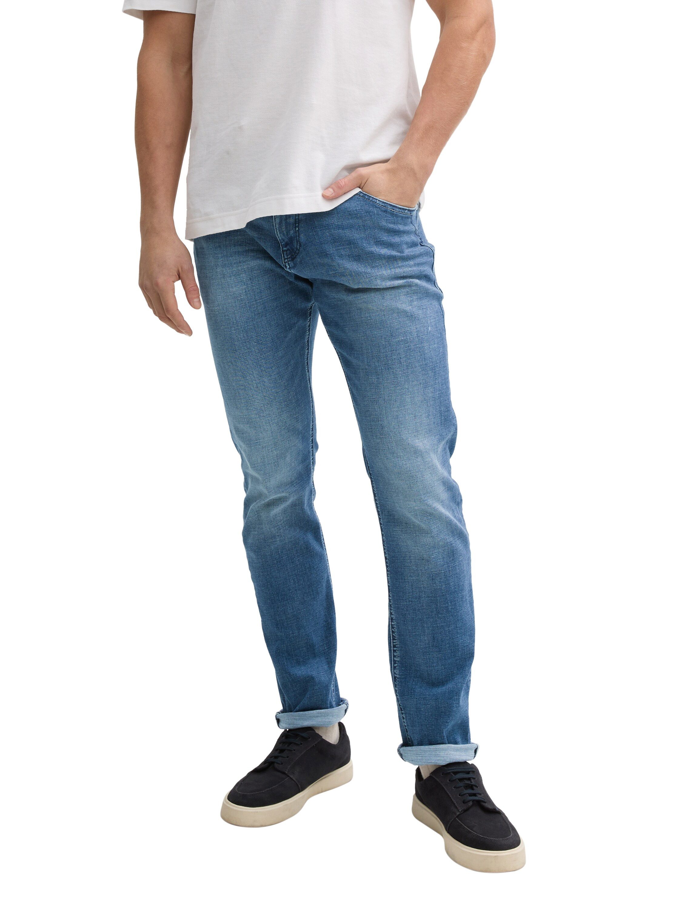 Tom Tailor Slim fit jeans Josh in five-pocketsstijl heren slim fit jeans maat 31 blauw