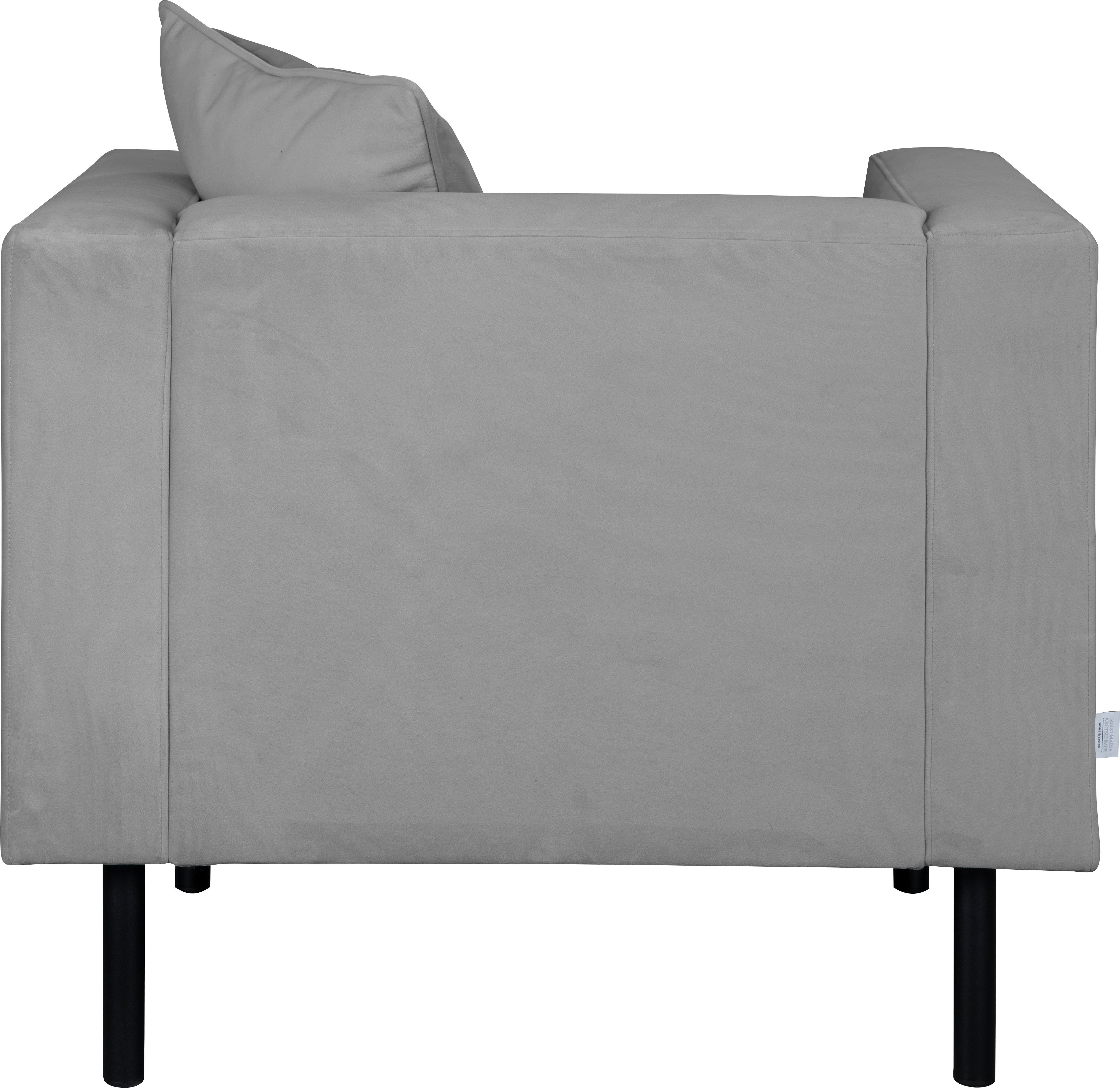 Guido Maria Kretschmer Home&Living Fauteuil Lillibeth cocktailsstoel, loungesstoel, afmetingen B/D/H: 90/74/83 cm Sierkussen als tweezijdig te gebruiken kussen 45x45 cm, in fluwelige look of cord