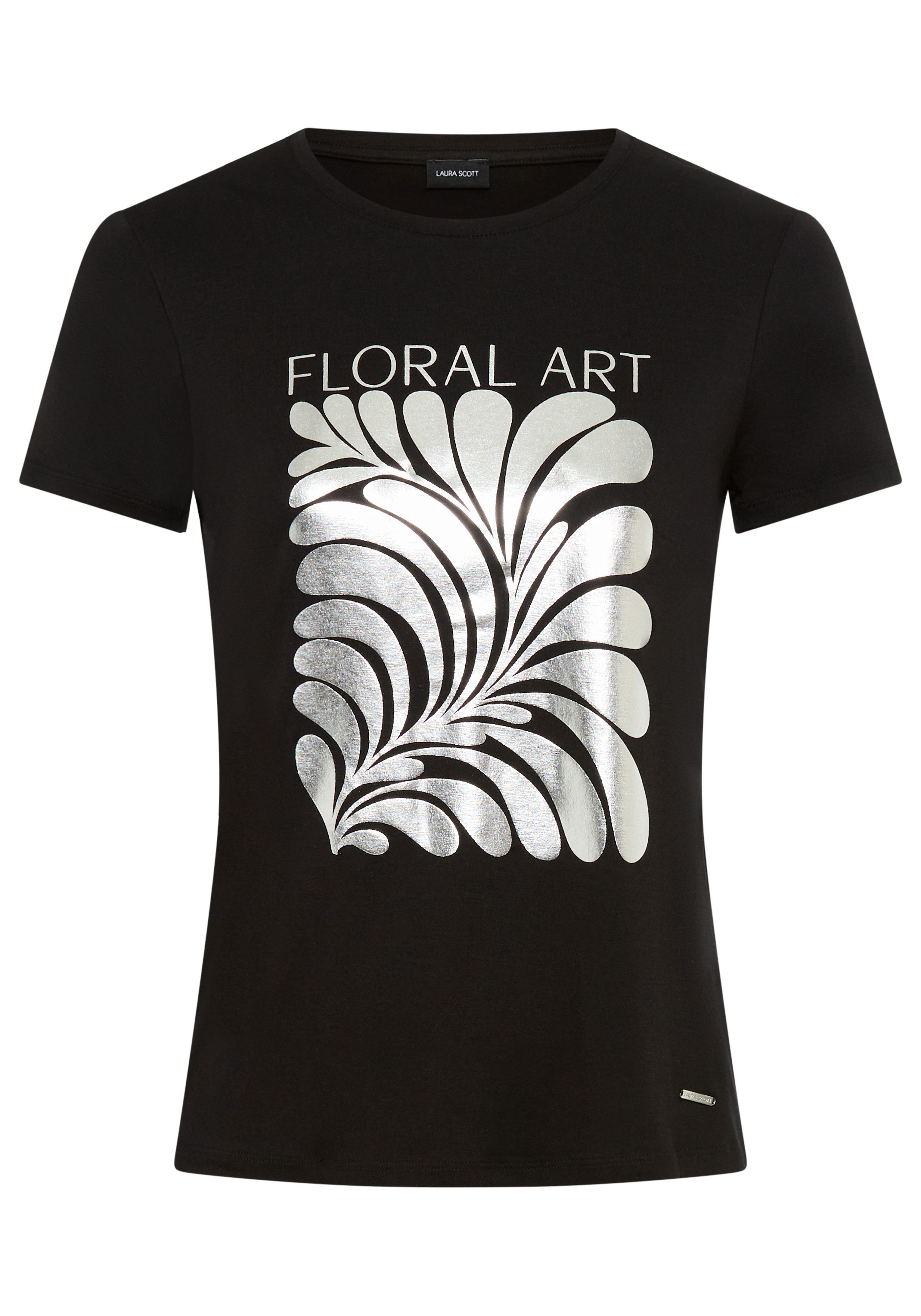 Laura Scott T-shirt met folieprint - nieuwe collectie