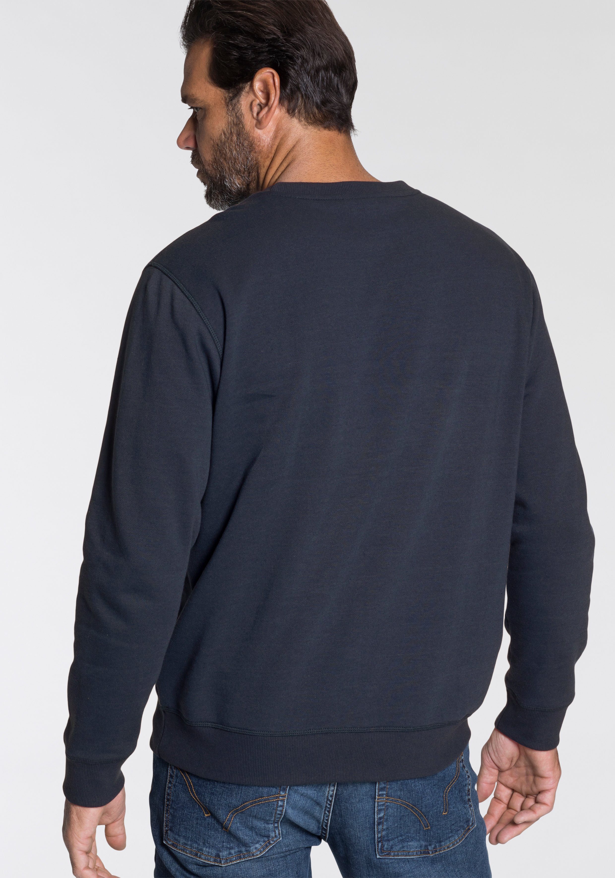 Man's World Sweatshirt Lange mouwen, casual print, ronde hals, van katoenmix