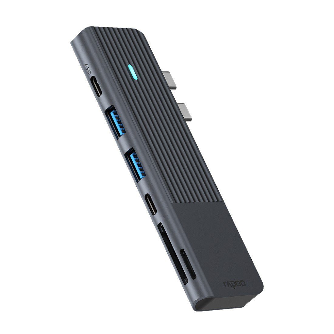 Rapoo USB-adapter UCM-2003 USB-C multiport adapter, 7in2, grijs