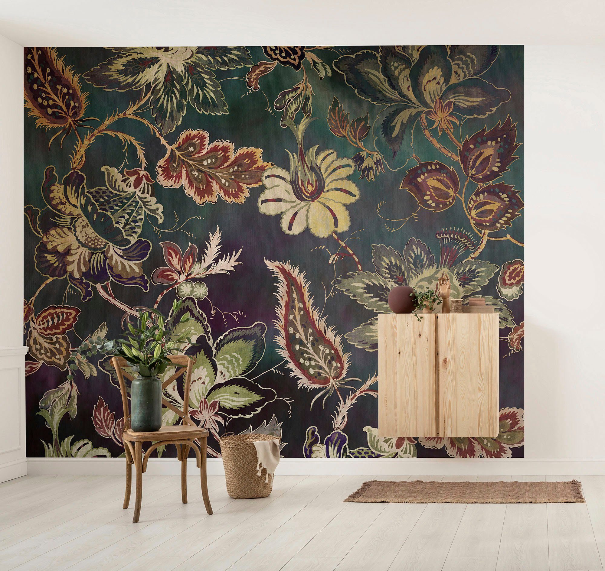 Komar Vliesbehang Digitale print vlies - Moonshadow Blossom - Afmeting 300 x 250 cm (1 stuk)