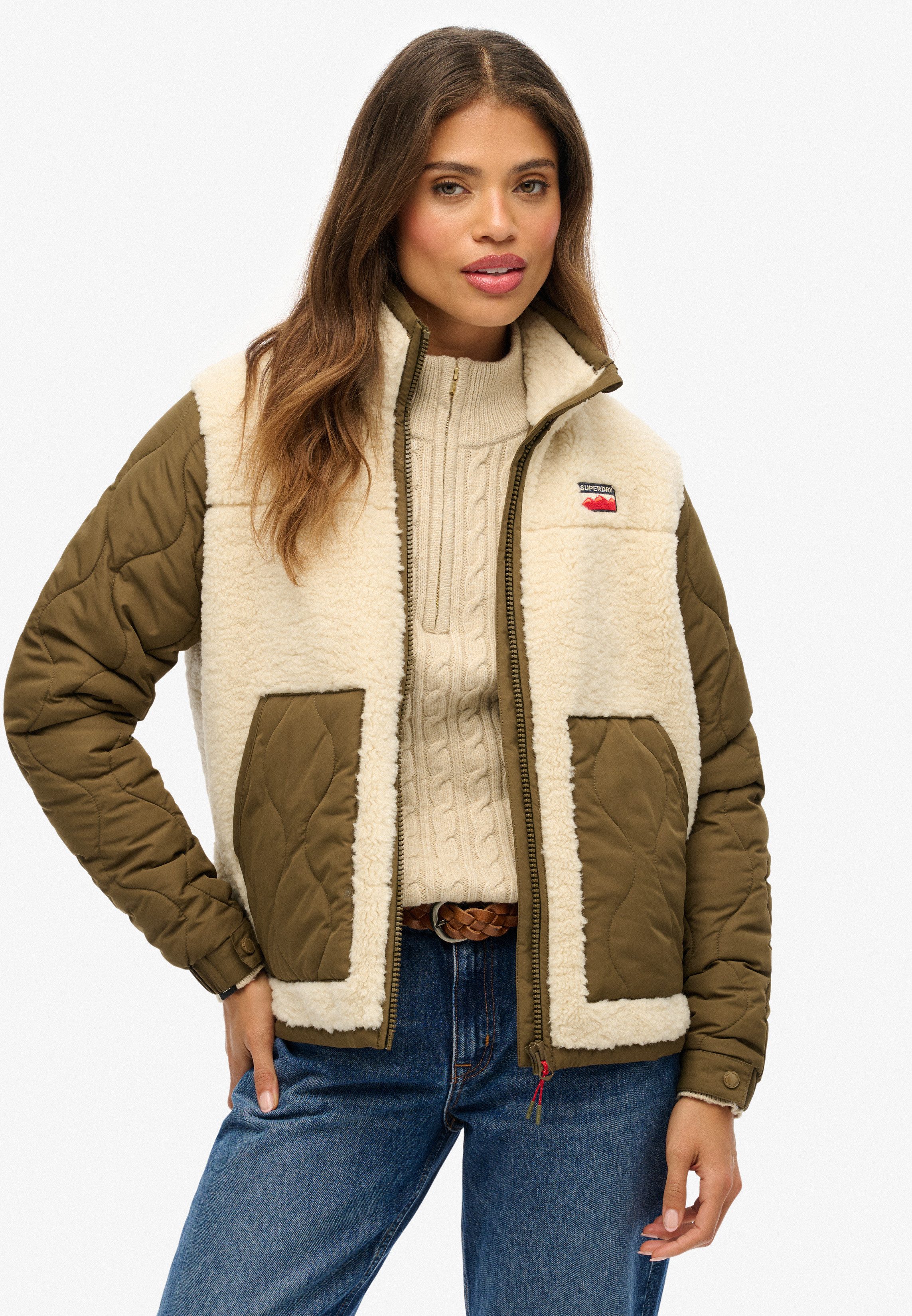 Superdry Parka FLEECE HYBRID JACKET