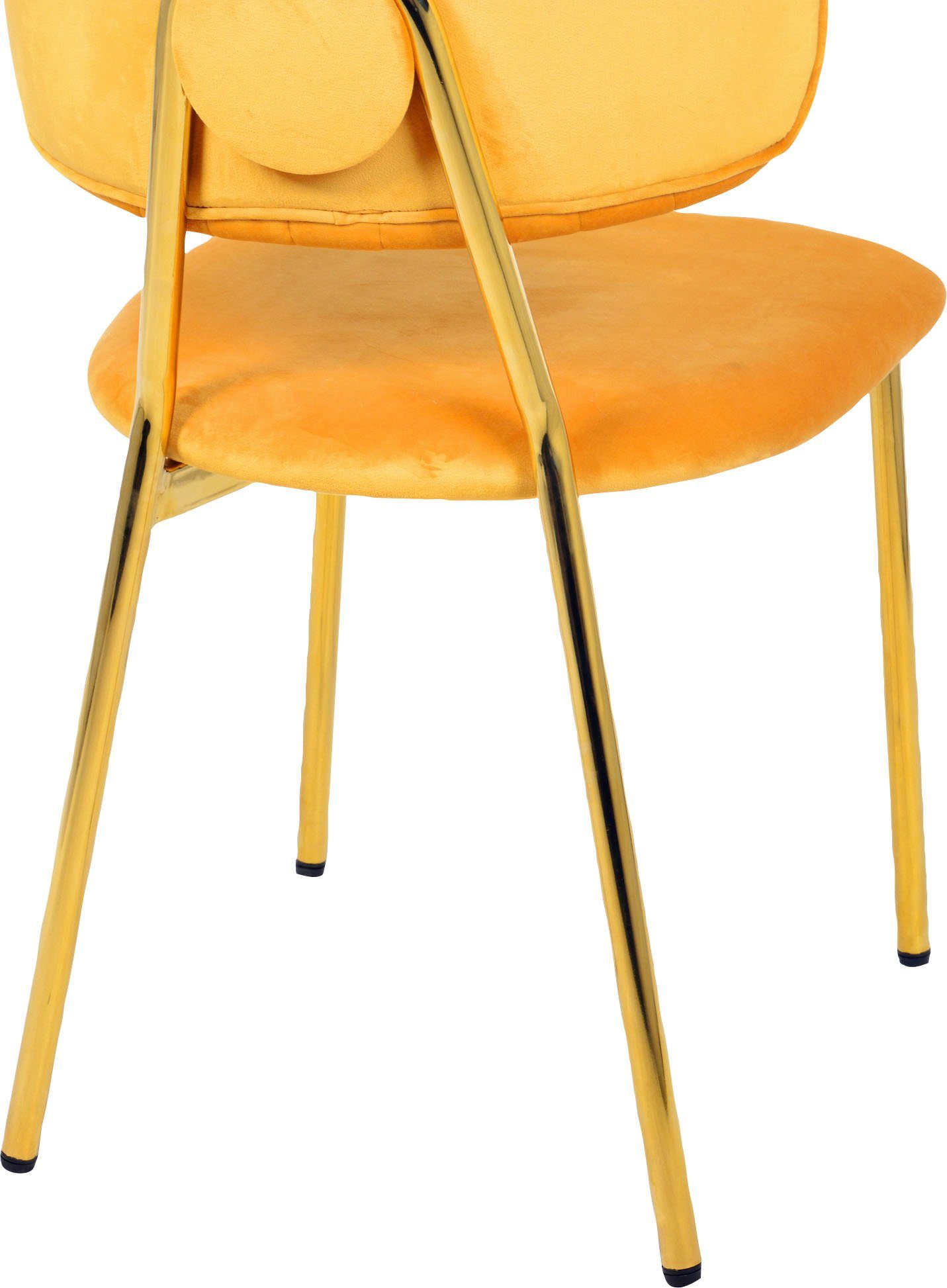 Kayoom Eetkamerstoel Stoel Kian 125 2-delige set, filigraan metalen frame, onderhoudsvriendelijke fluwelen bekleding (set, 2 stuks)