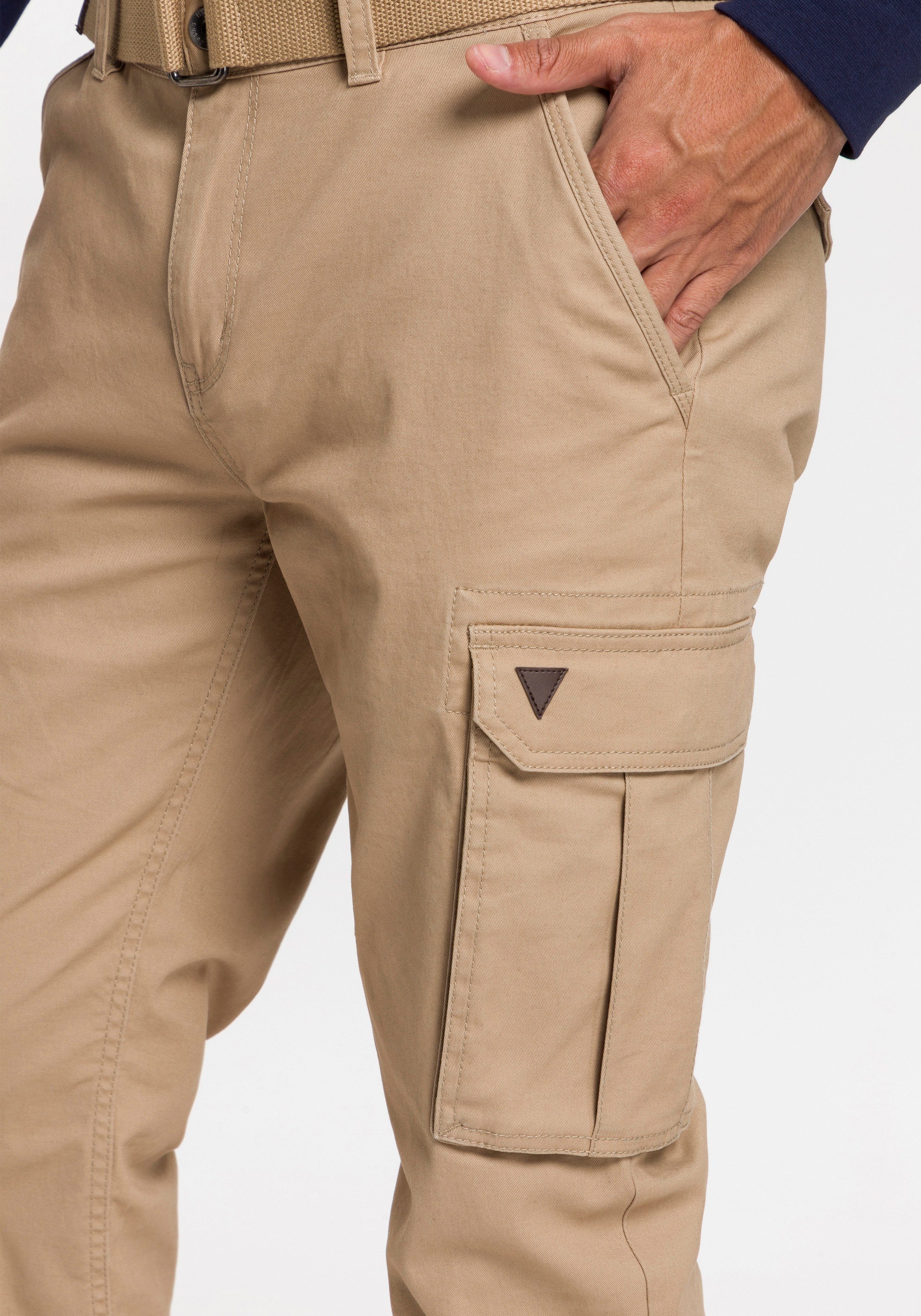 H.I.S Cargobroek (set, 2-delig, Met een afneembare riem)