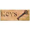 artland kapstok sleutel van hout met 4 sleutelhaakjes – sleutelbord, sleutelborden, sleutelhouder, sleutelhanger voor de hal – stijl: modern bruin