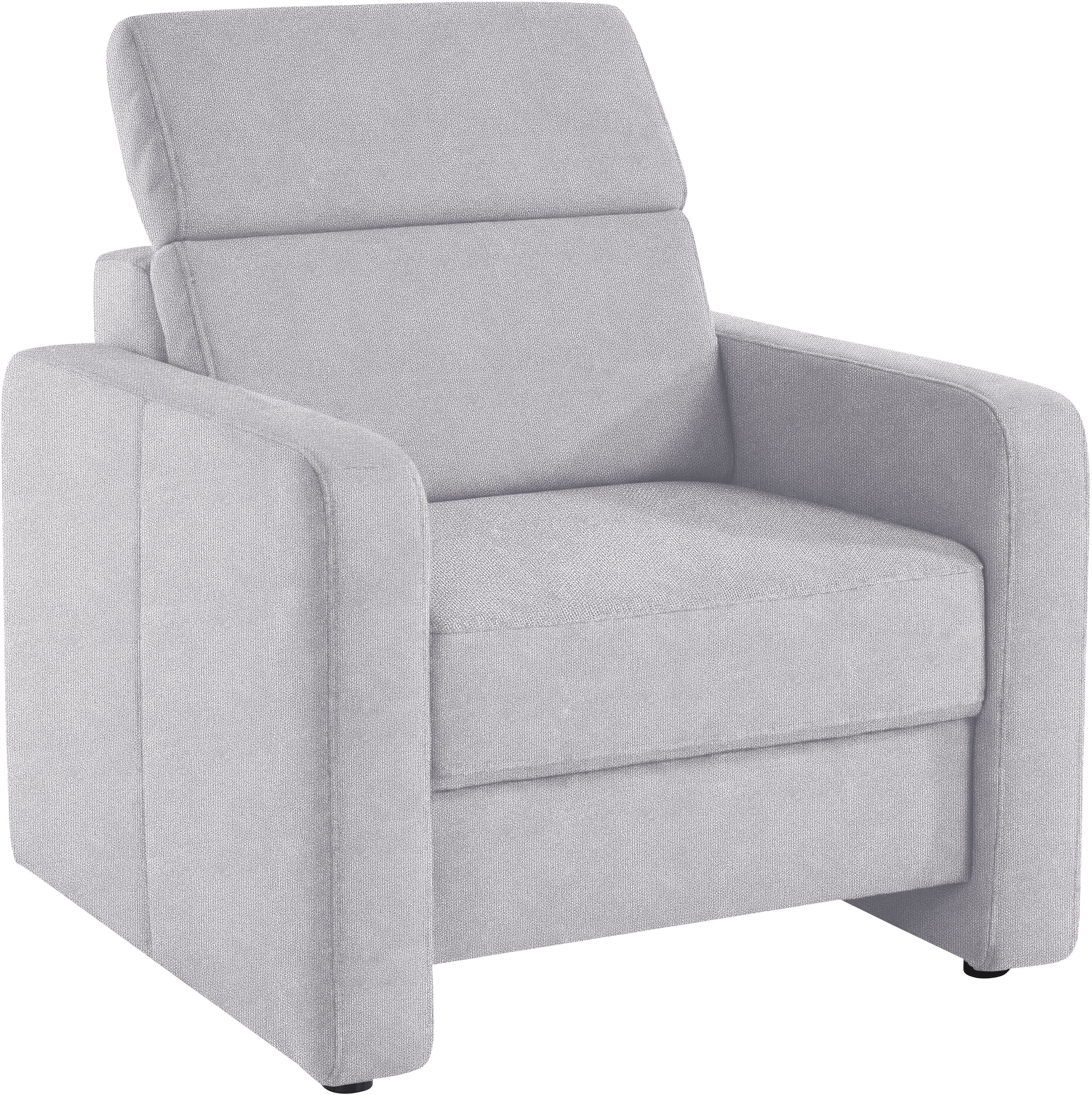 sit&more Fauteuil Bologna met binnenvering, met verstelbare hoofdsteun