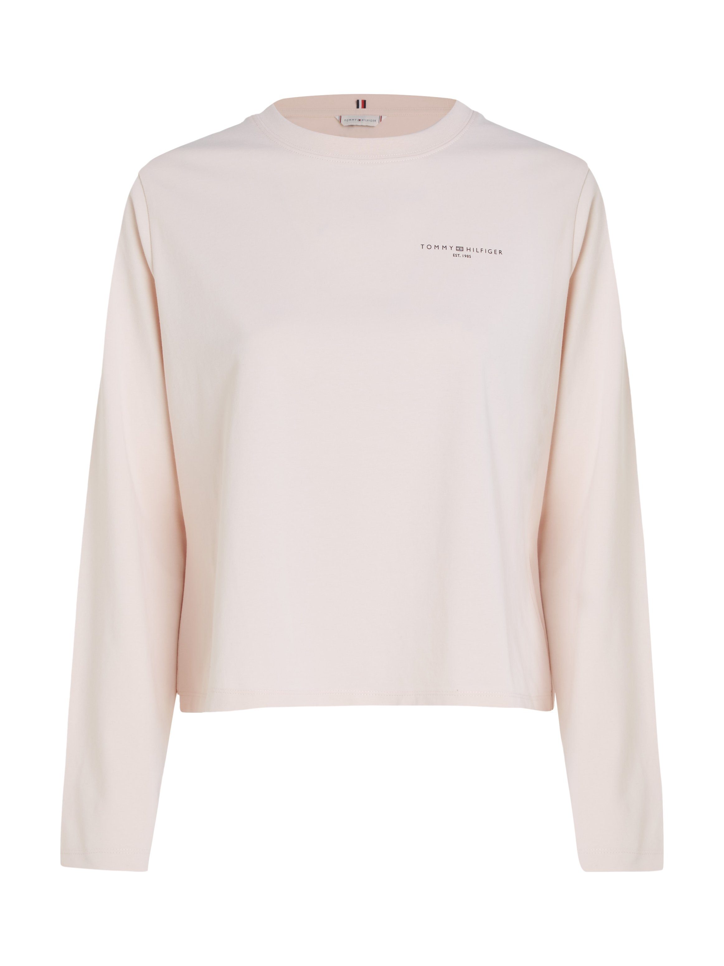 Tommy Hilfiger Shirt met lange mouwen 1985 REG MINI CORP LOGO C-NK LS met logo opschrift op borsthoogte