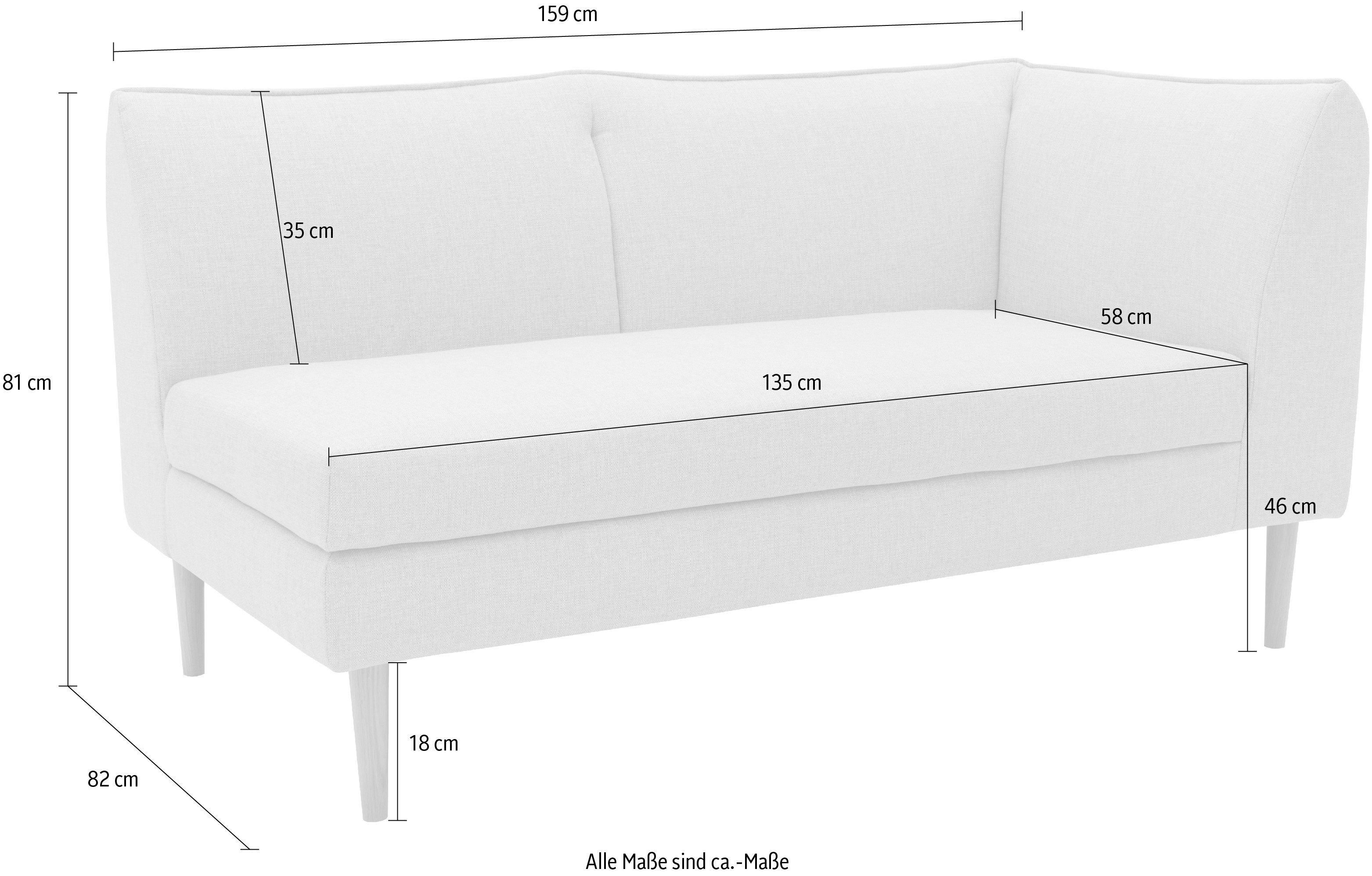 DOMO collection Bank-hoekelement Filho, individueel uitbreidbaar Polstermöbel voor terras, tuin en balkon, speciaal voor buiten
