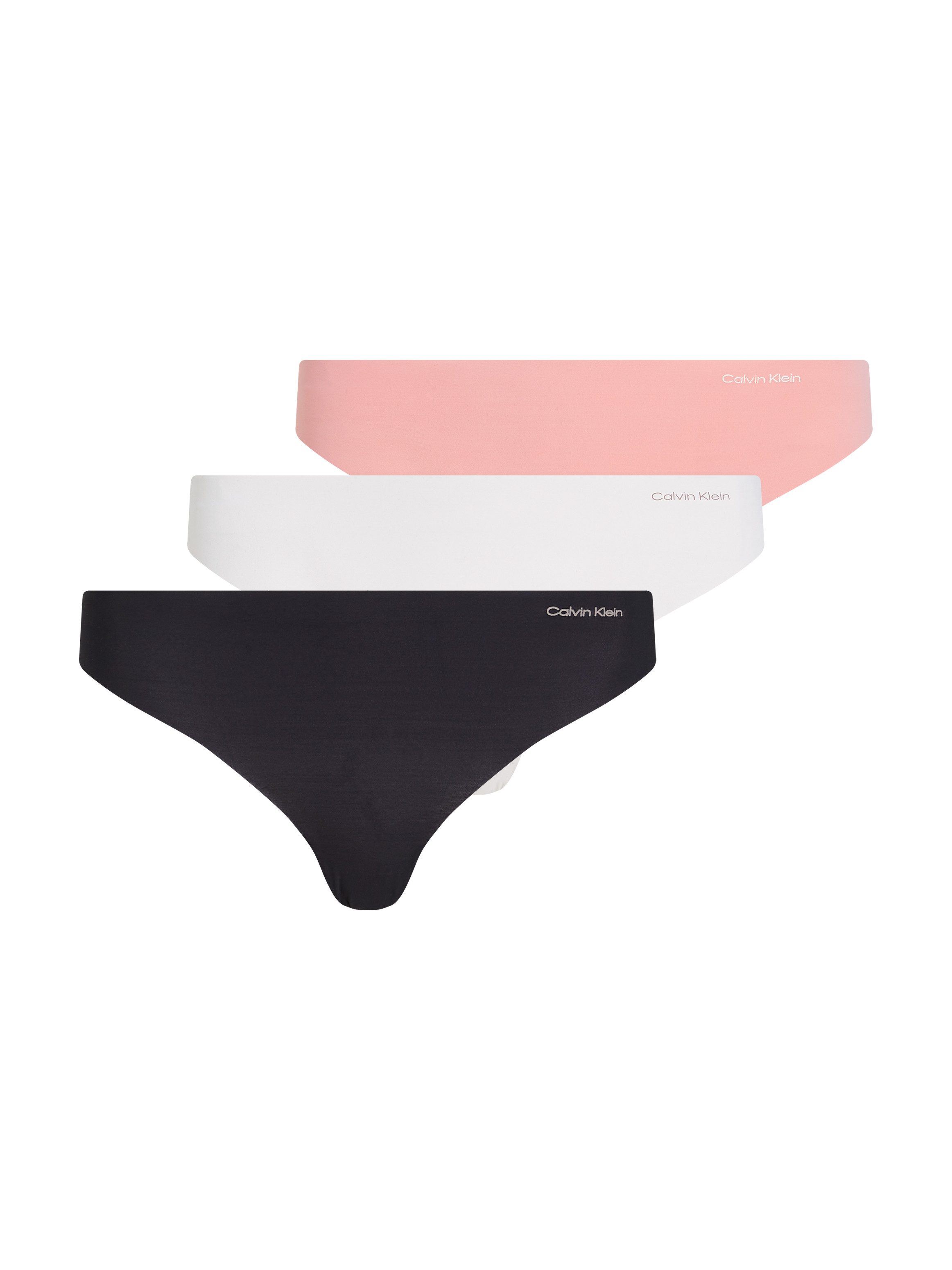 Calvin Klein Tanga THONG 3PK met logo-opschrift (Set van 3) dames slips maat XS (34) multicolor