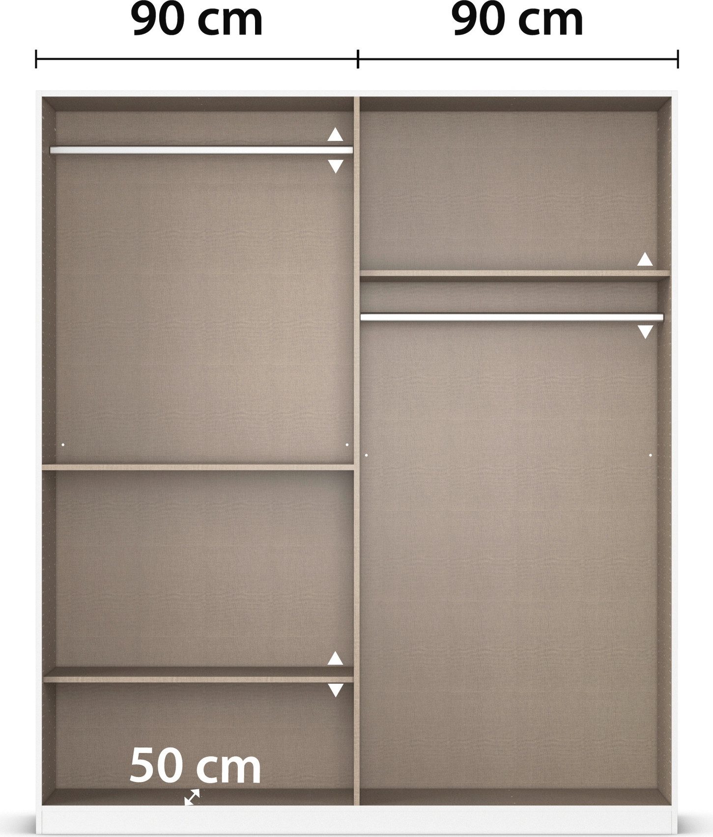 rauch Draaideurkast Kledingkast kast garderobe MAIKA met decor-front 2 lades, in verschillende breedtes, hoogtes, kleuren, made in germany