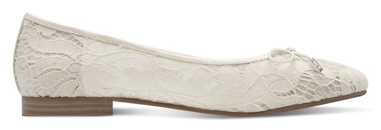 Tamaris Ballerina's , feestdagsschoen, trouwschoen met modieuze sierstrik