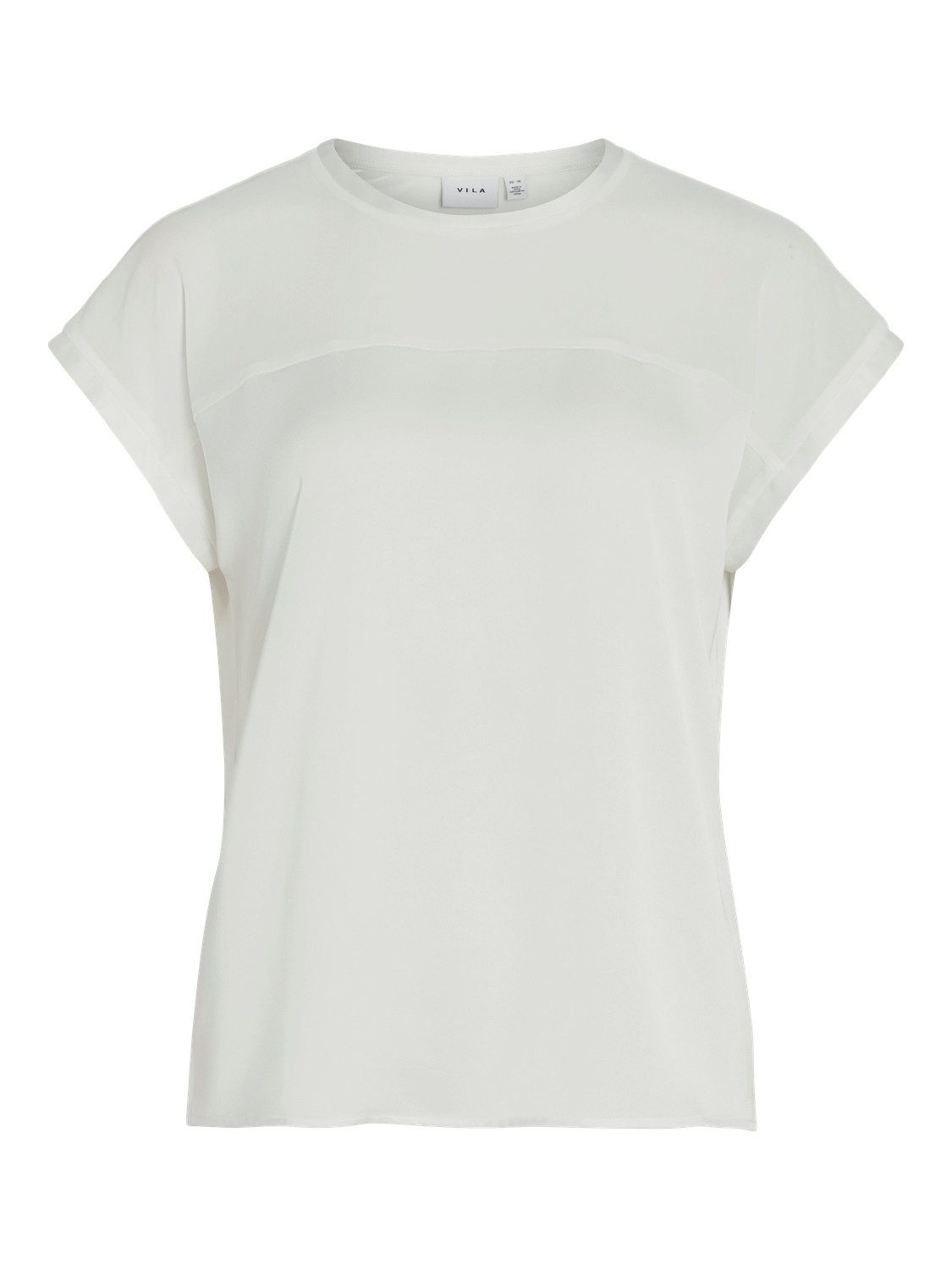 Vila Shirt met korte mouwen VIELLETTE O-NECK S/S MESH TOP - NOOS