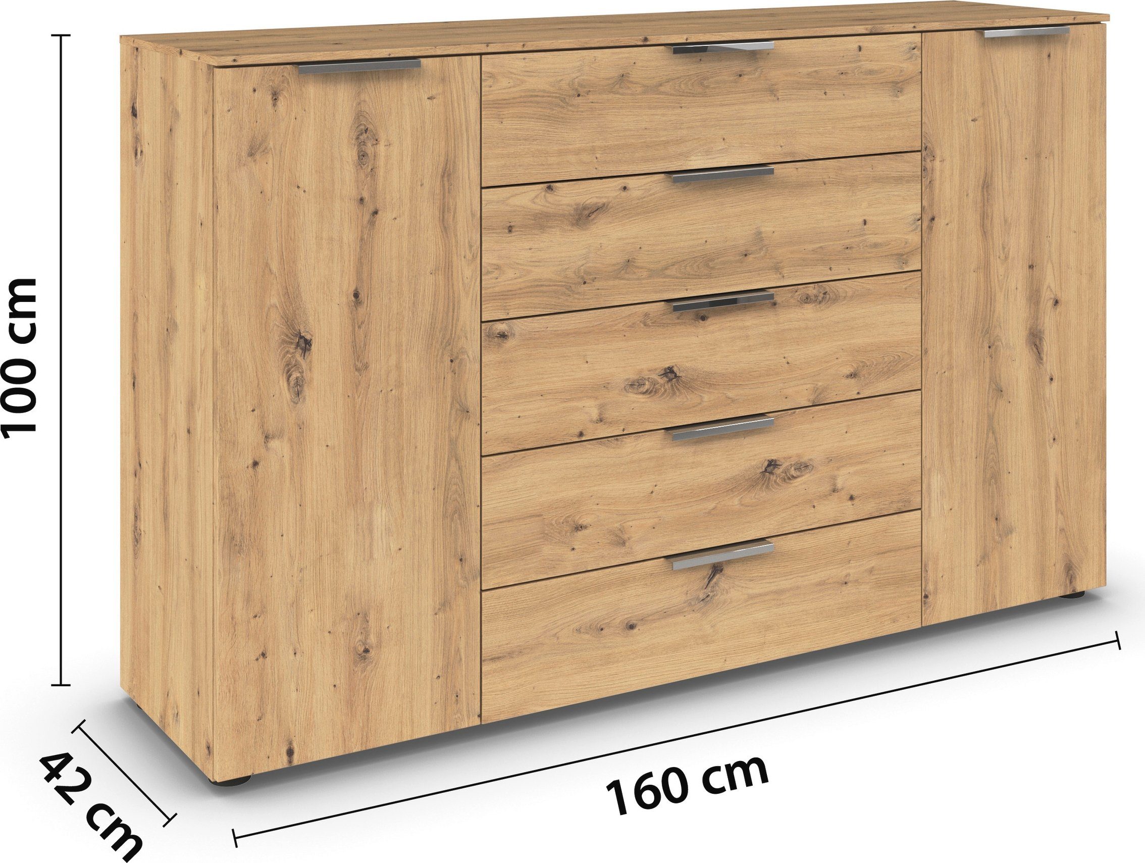rauch Ladekast Flipp ladekast, waskast, kast bestseller OTTO's Choice 2 deurs met 5 laden en soft-close functie in 2 breedtes