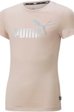 puma t-shirt ess+ logo tee g roze