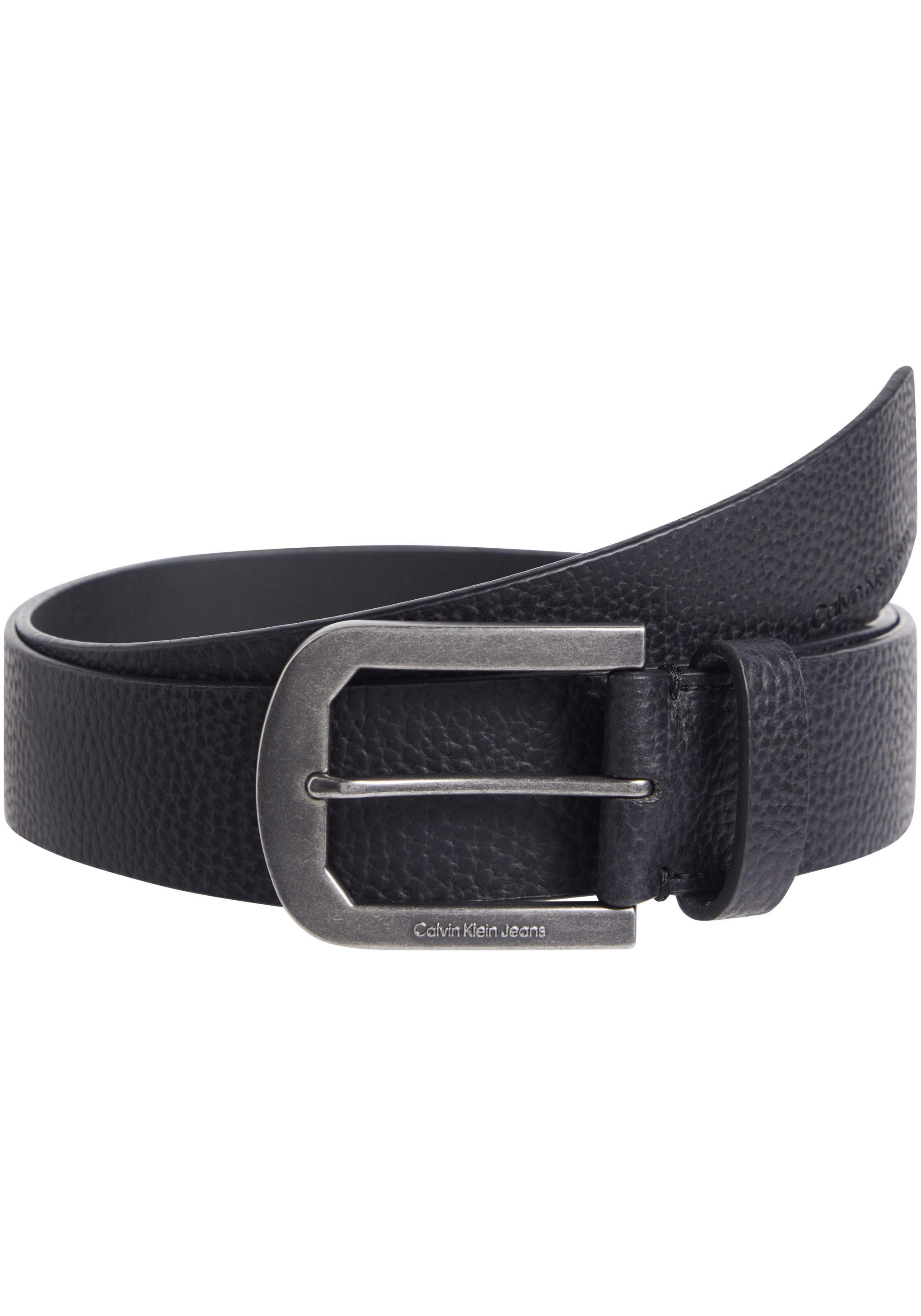 Calvin Klein Klassieke Leren Riem Herfst Winter Collectie Black Heren