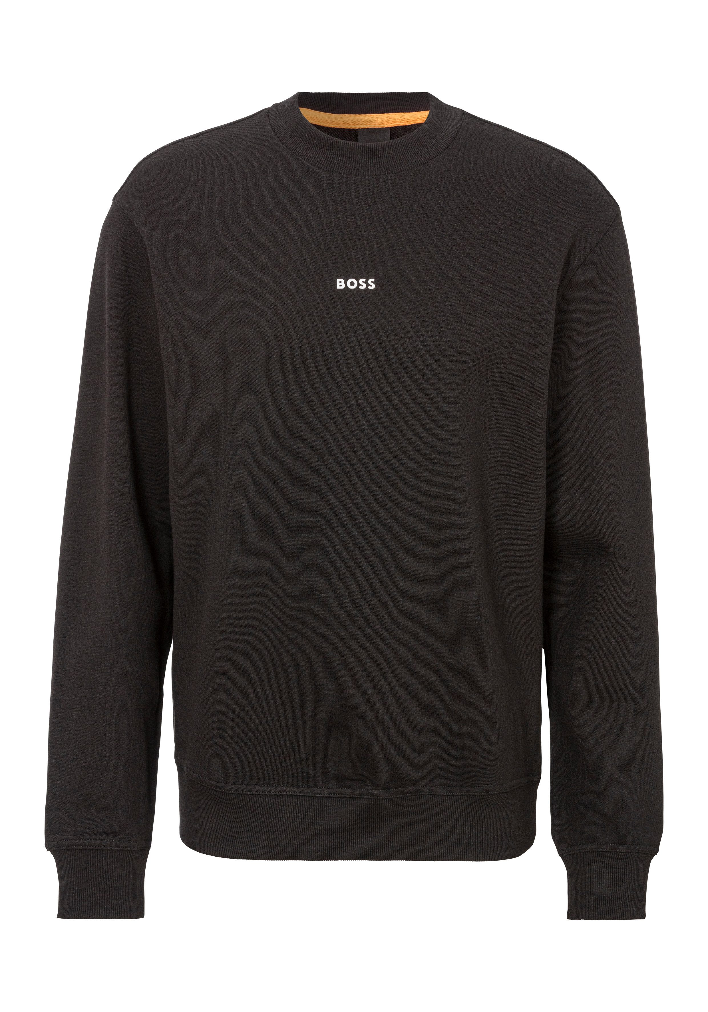 Boss Orange Sweatshirt WeSmallcrew met logo op borsthoogte