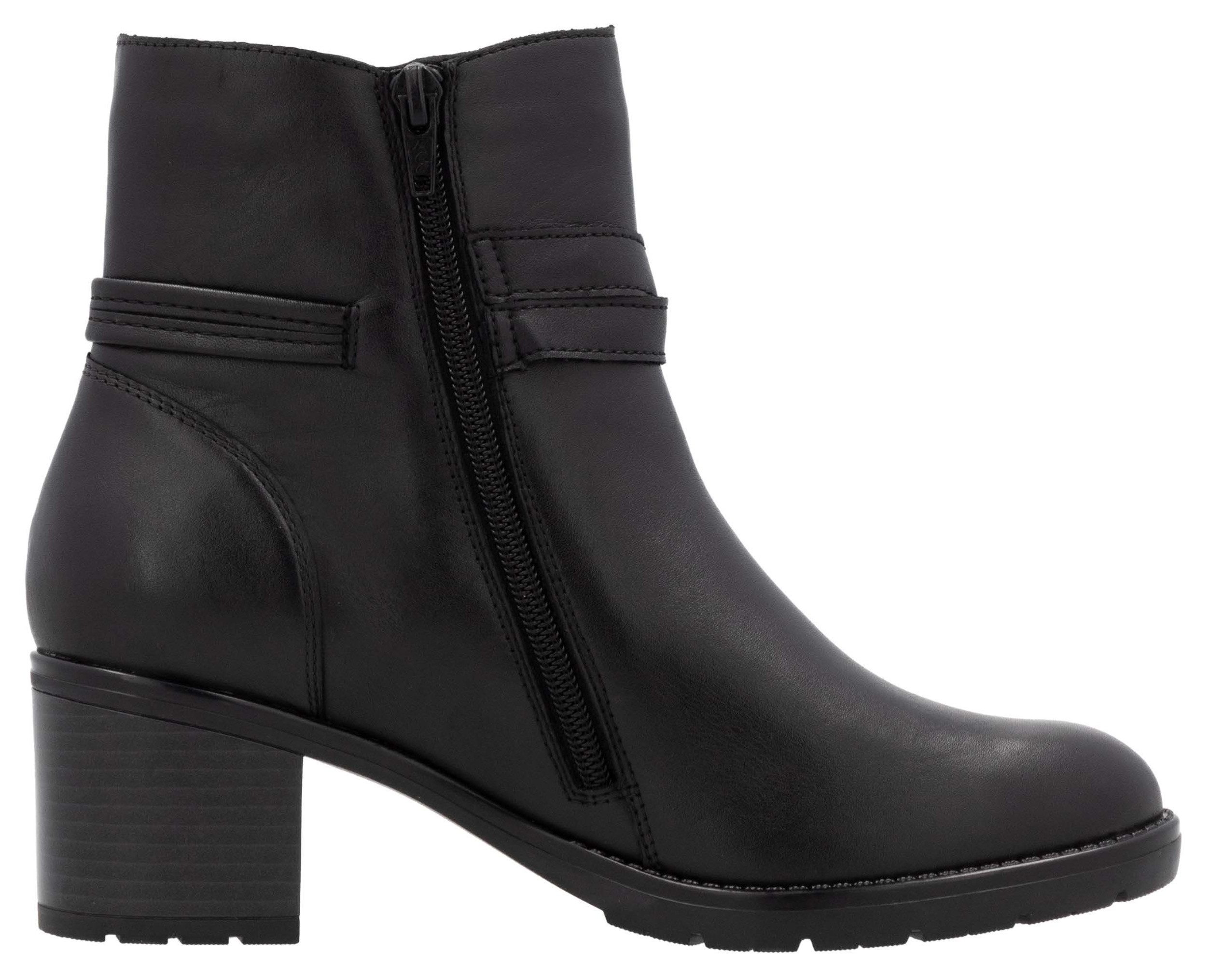 Remonte Laarsjes blokhak, herfstmode, business schoen met binnenrits