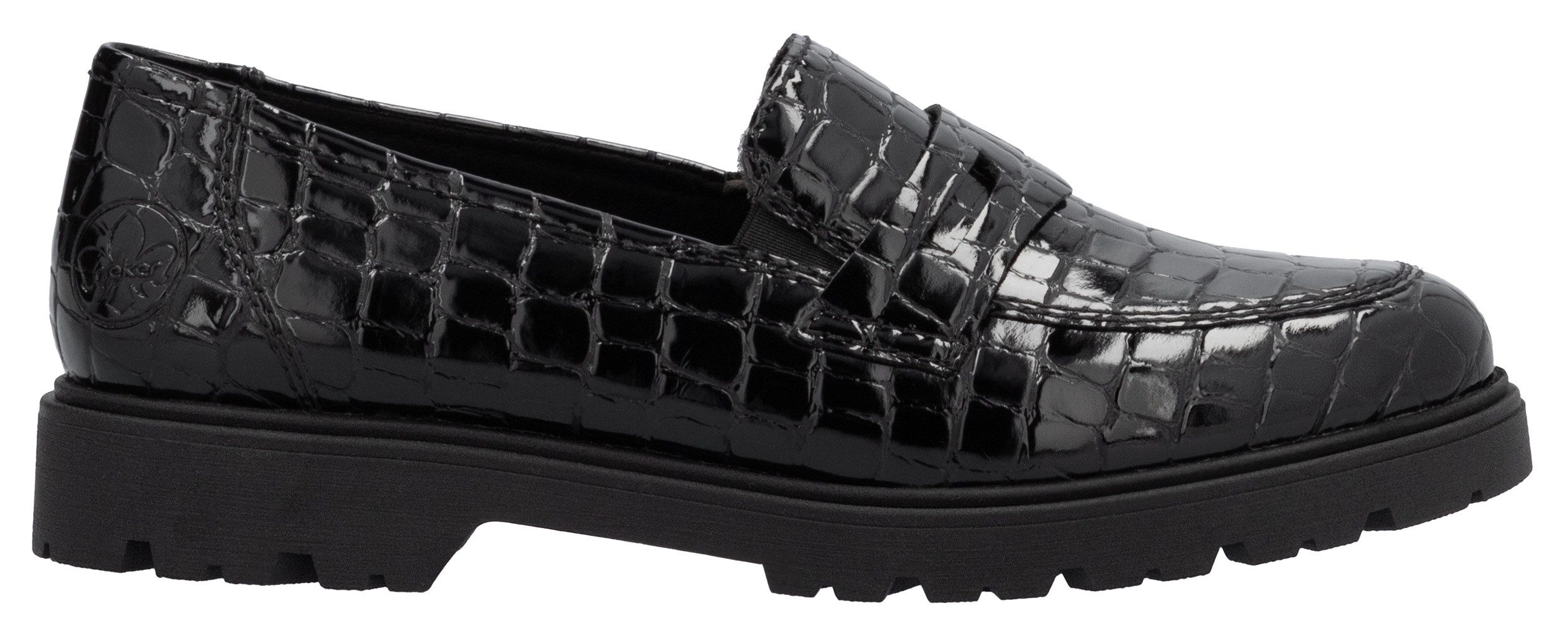 Rieker Loafers slippers, instapschoen, college schoenmet kleine elastieken