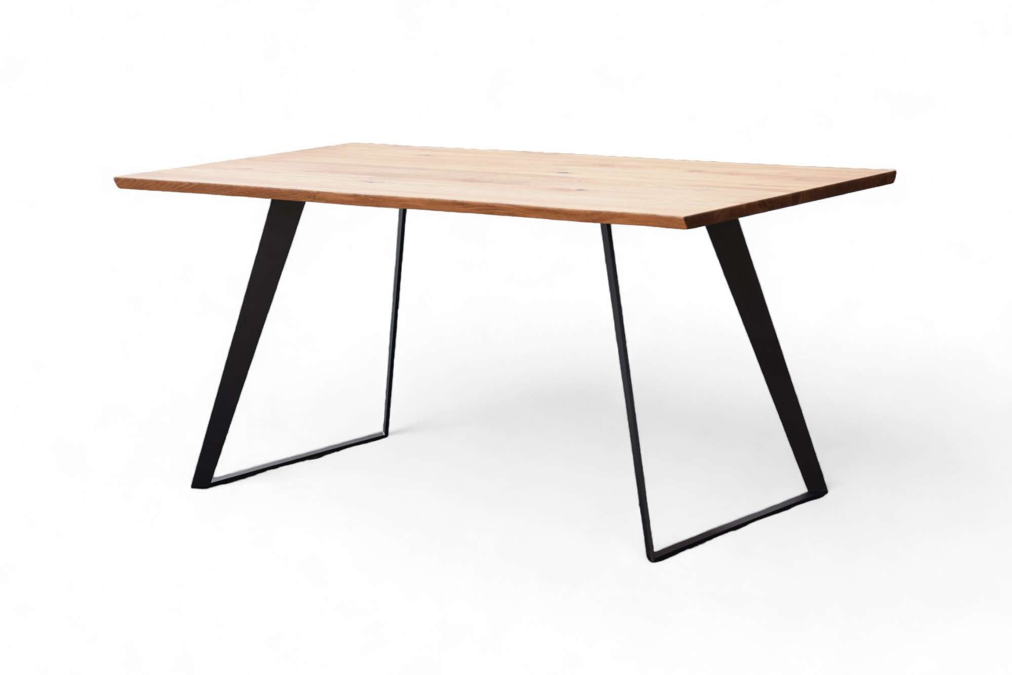 Home affaire Eettafel Talwiese keukentafel, U-vorm metalen frame, massief gewild eikenhout, geolied