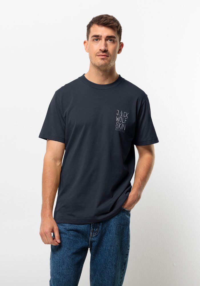 Jack Wolfskin Jack Tent T-Shirt Men Heren T-shirt van biologisch katoen XXL blue night blue
