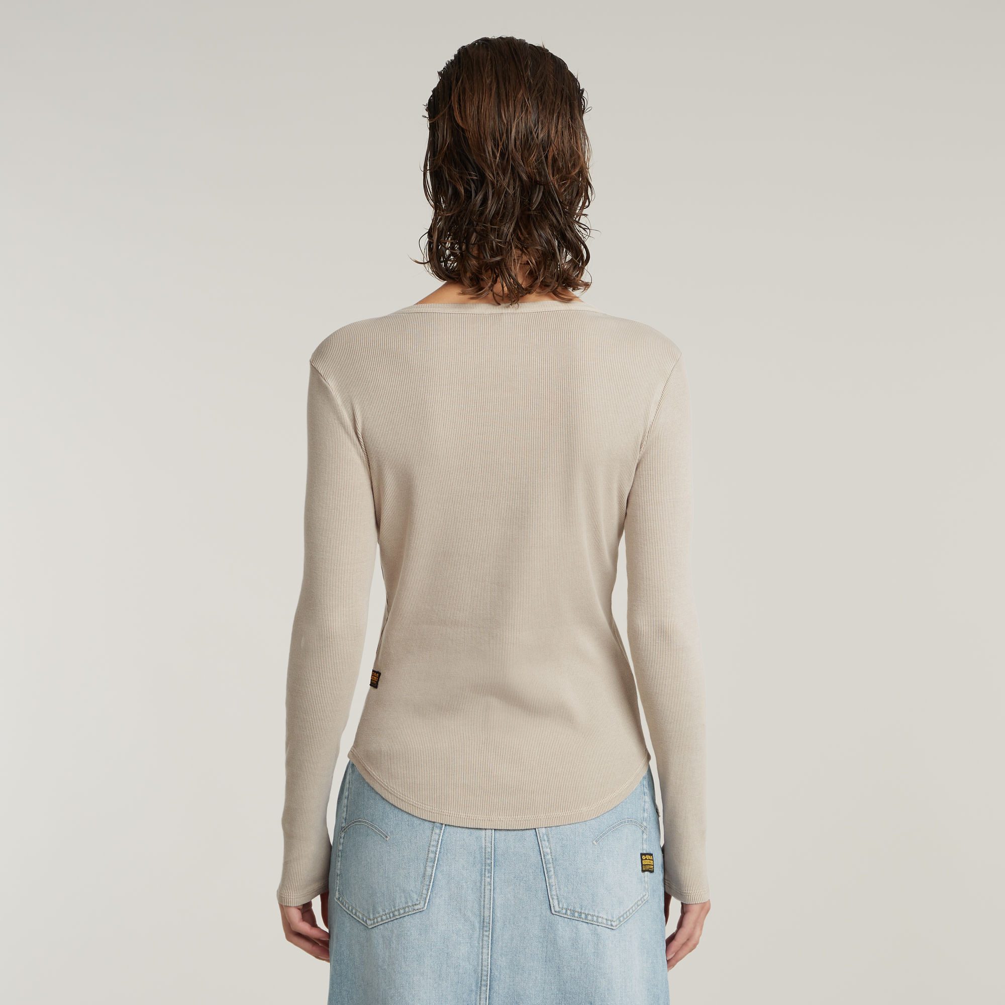 G-Star RAW Shirt met lange mouwen Deep v slim met knoopsluiting