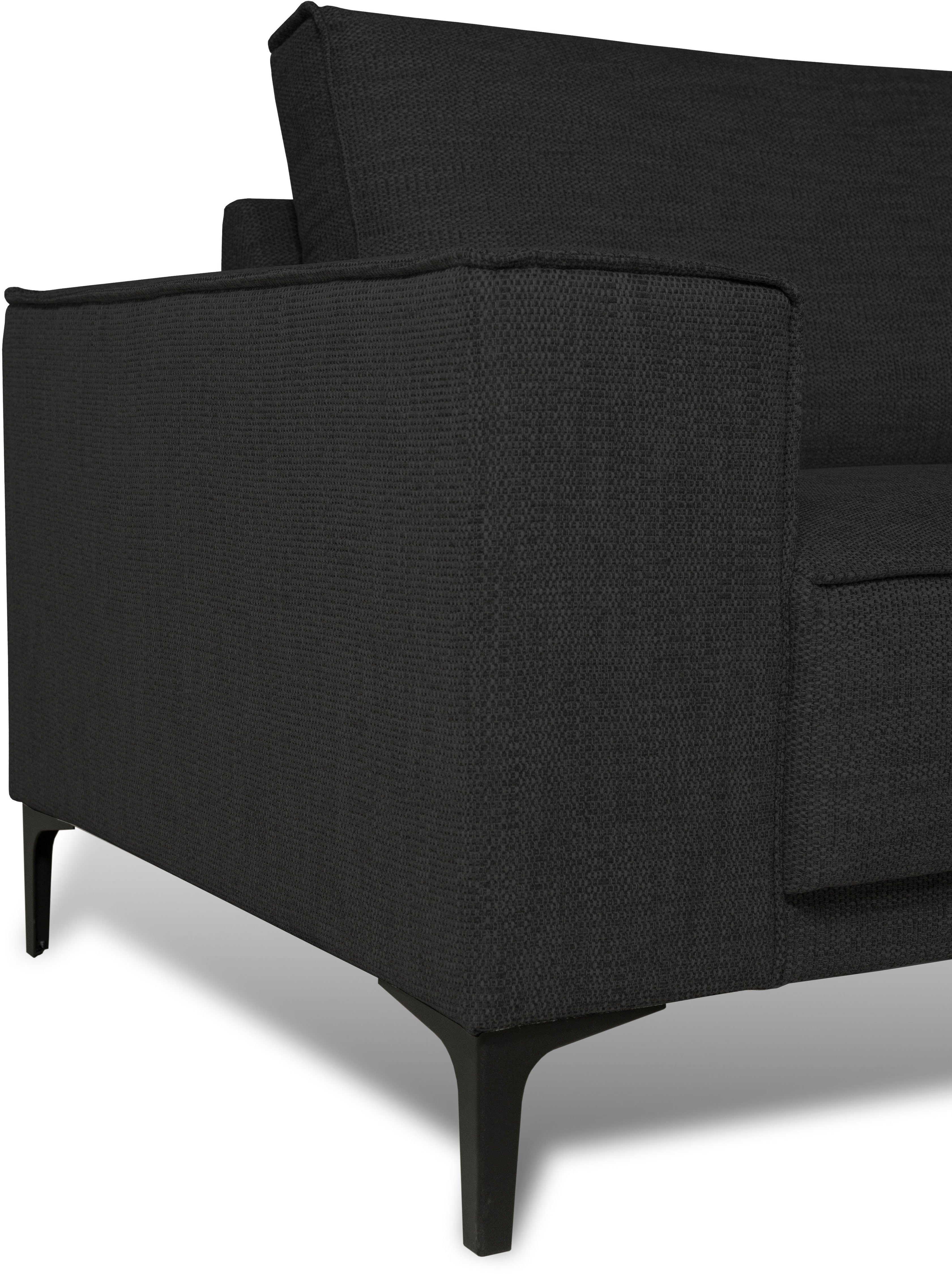 Places of Style 2-zitsbank Compact bank Oland, structuur, platweefsel, luxe microvezel, bouclé