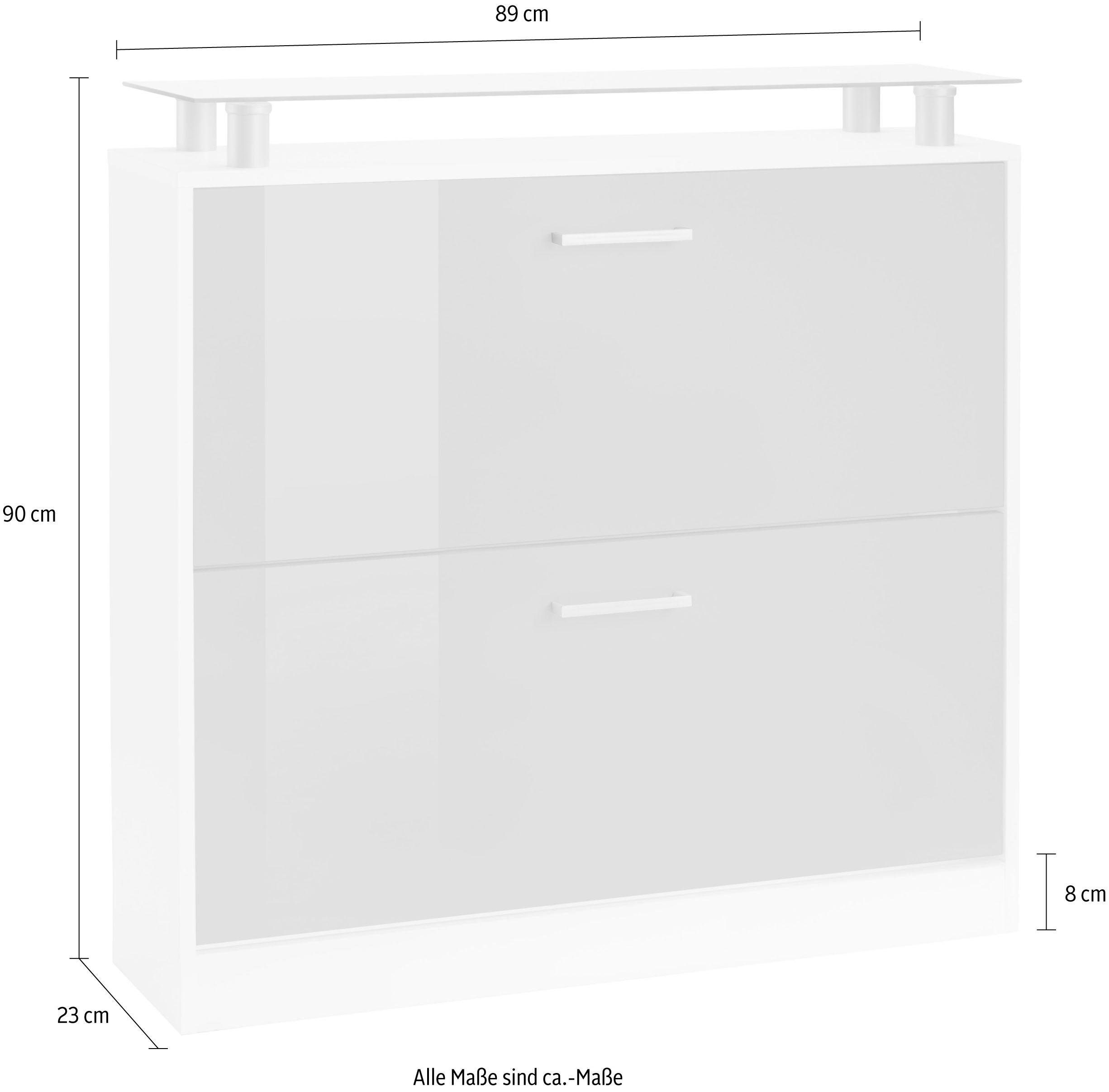 borchardt Möbel Schoenenkast Finn Breedte 89 cm, met glasplaat