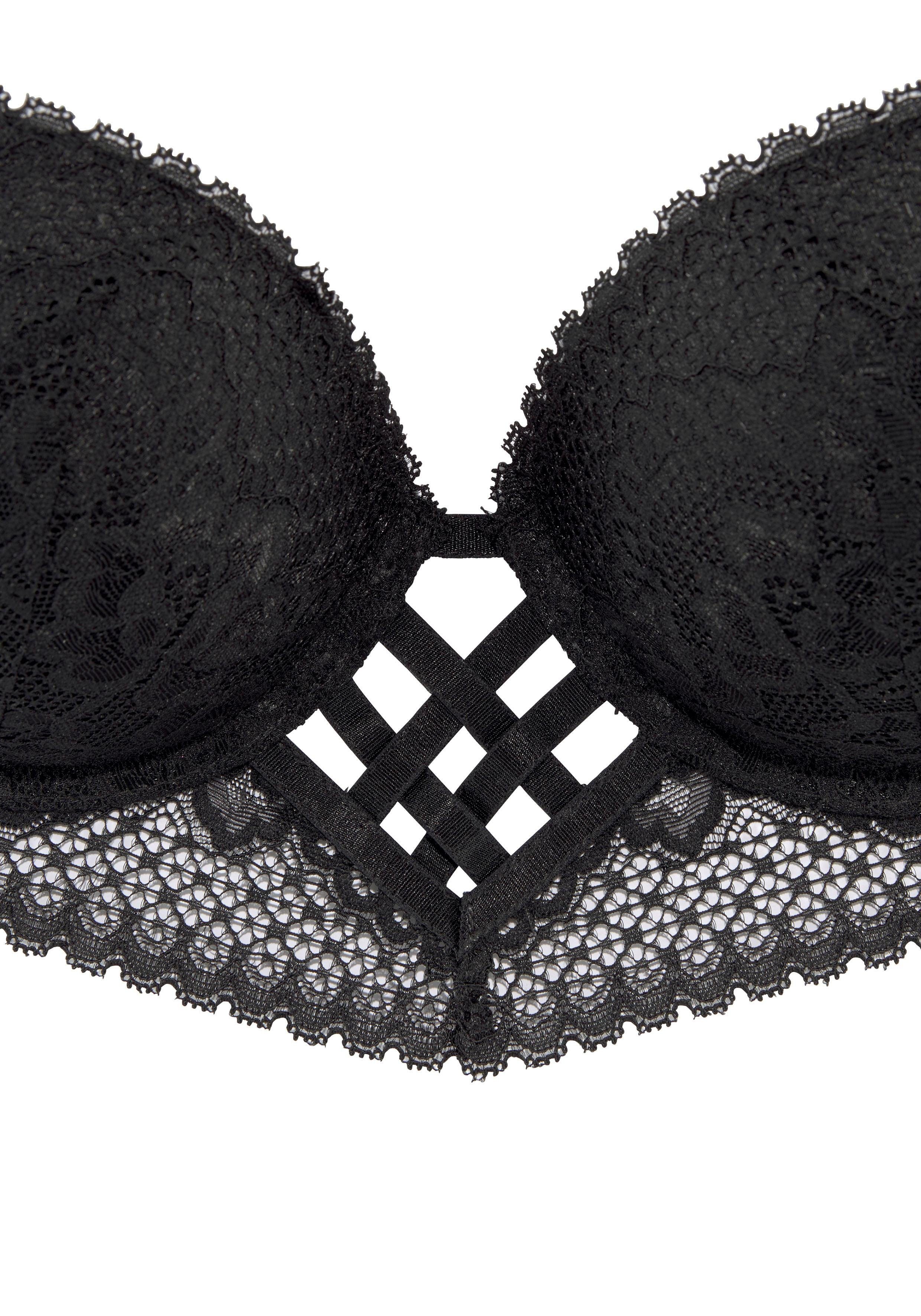 Lascana Push-up-bh in prachtige vlecht-look, sexy dessous