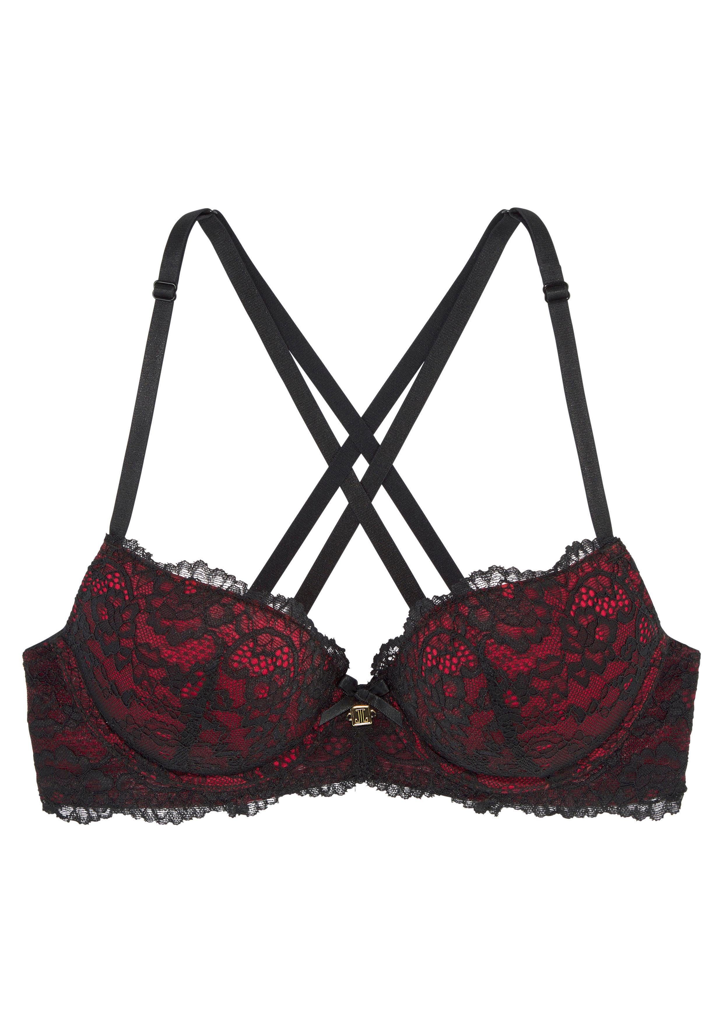 Jette Joop Push-up-bh met aantrekkelijke bandjes in bandjes-look, sexy dessous