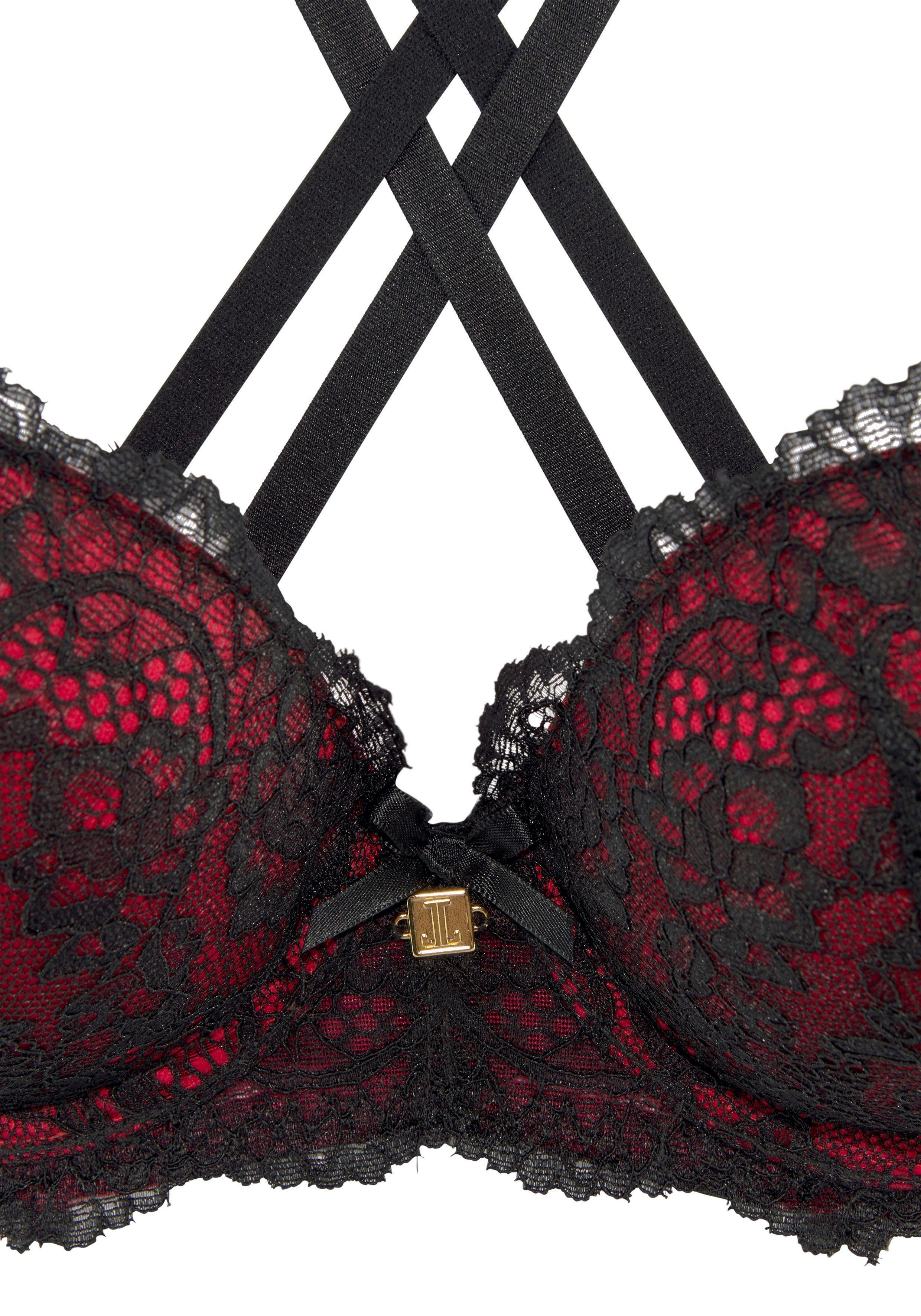 Jette Joop Push-up-bh met aantrekkelijke bandjes in bandjes-look, sexy dessous