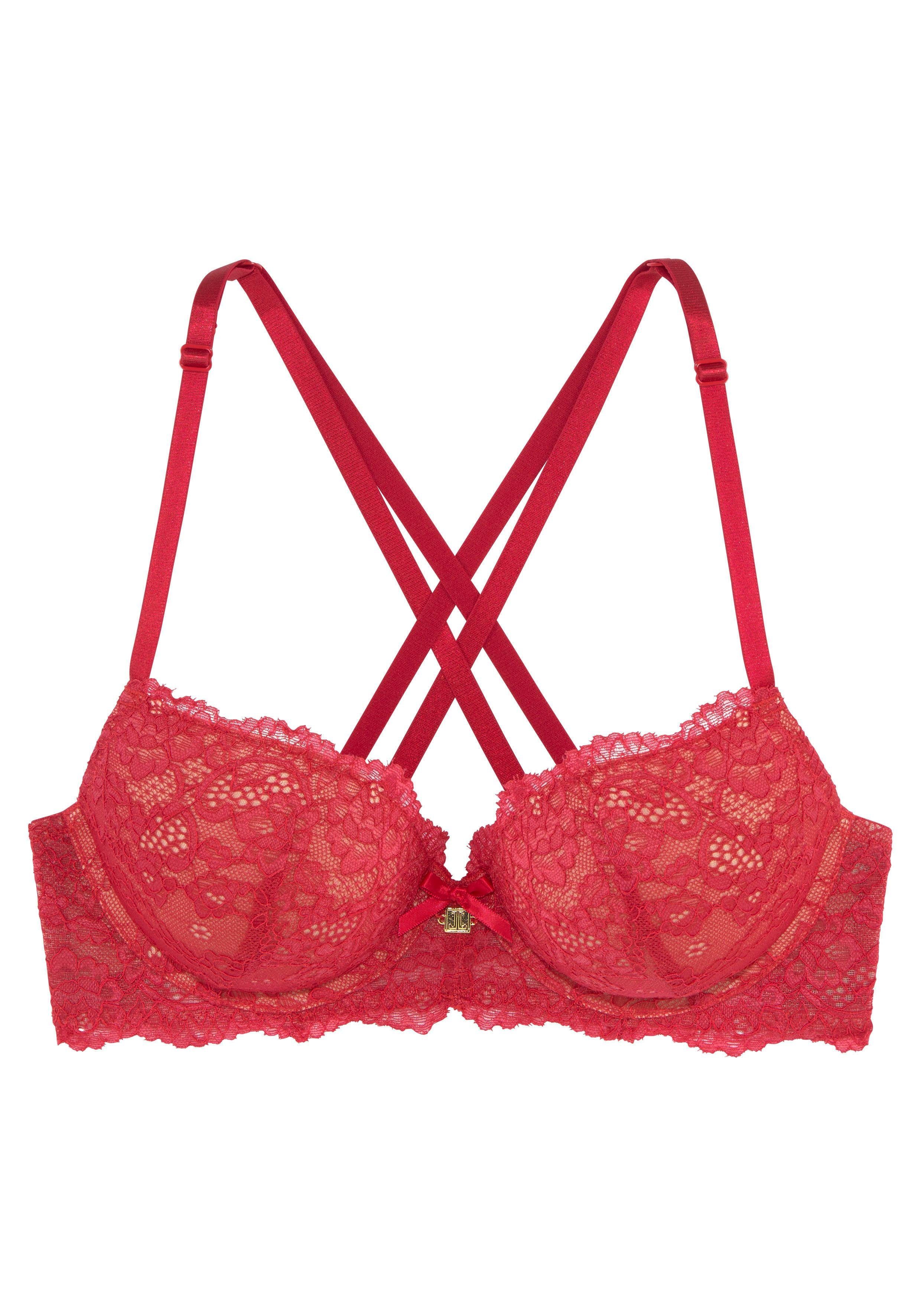 Jette Joop Push-up-bh met aantrekkelijke bandjes in bandjes-look, sexy dessous
