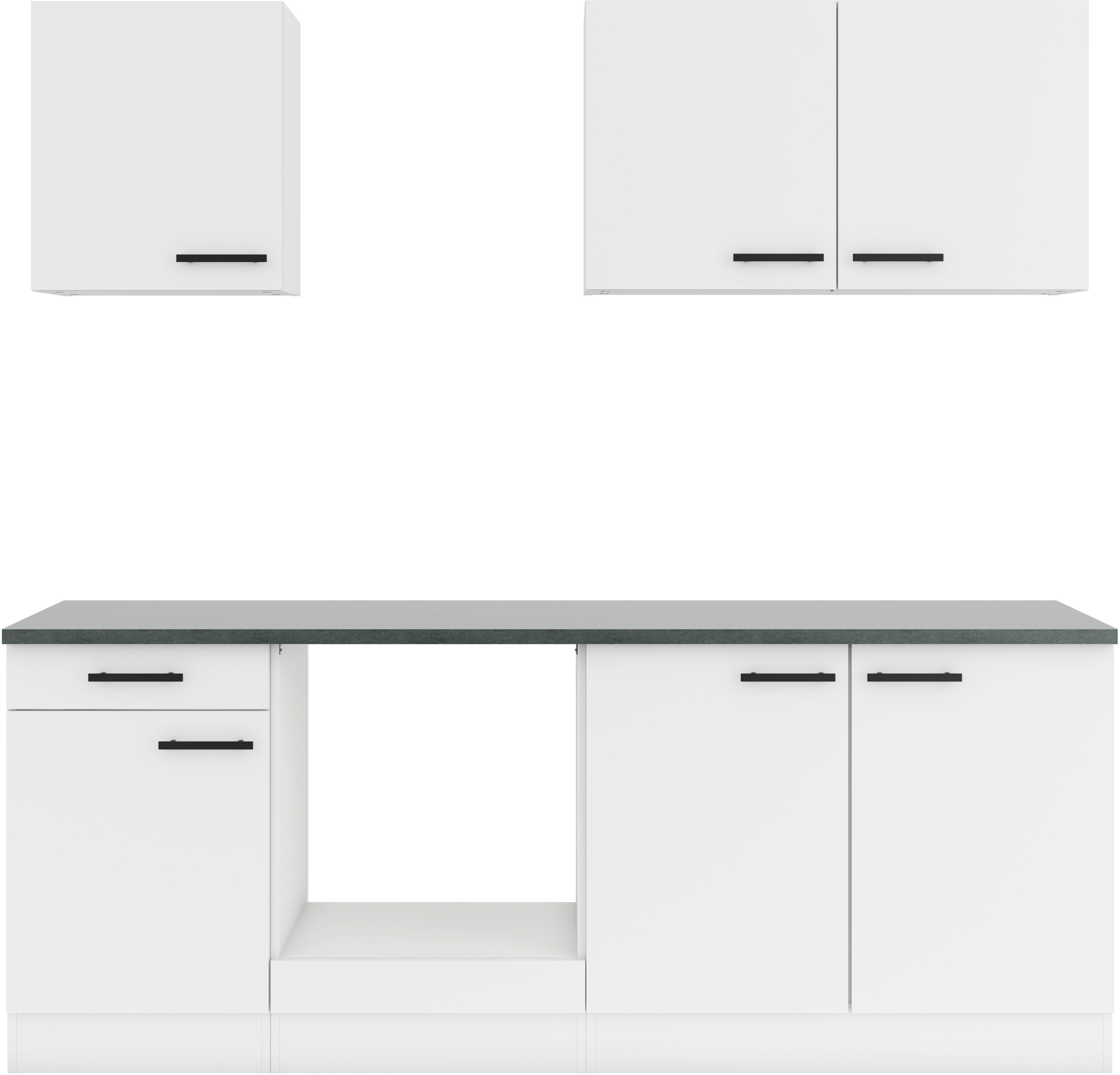 OPTIFIT Keukenblok Palma Breedte 210 cm, optioneel met elektrische apparaten, spiegelbeeld op te stellen