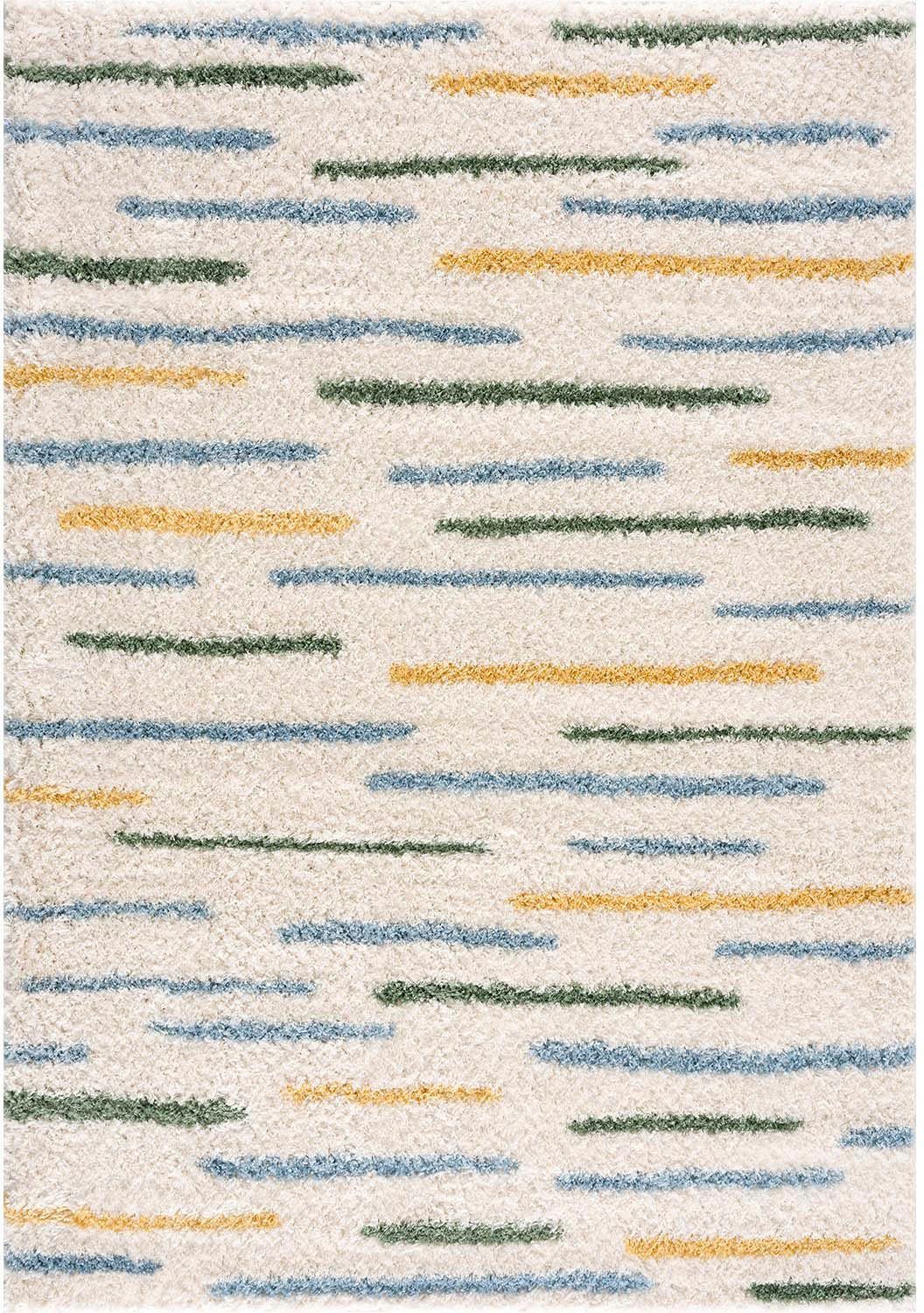 Carpet City Hoogpolig vloerkleed Pulpy 562 bijzonder zacht, strepen, woonkamer, slaapkamer, kinderkamer