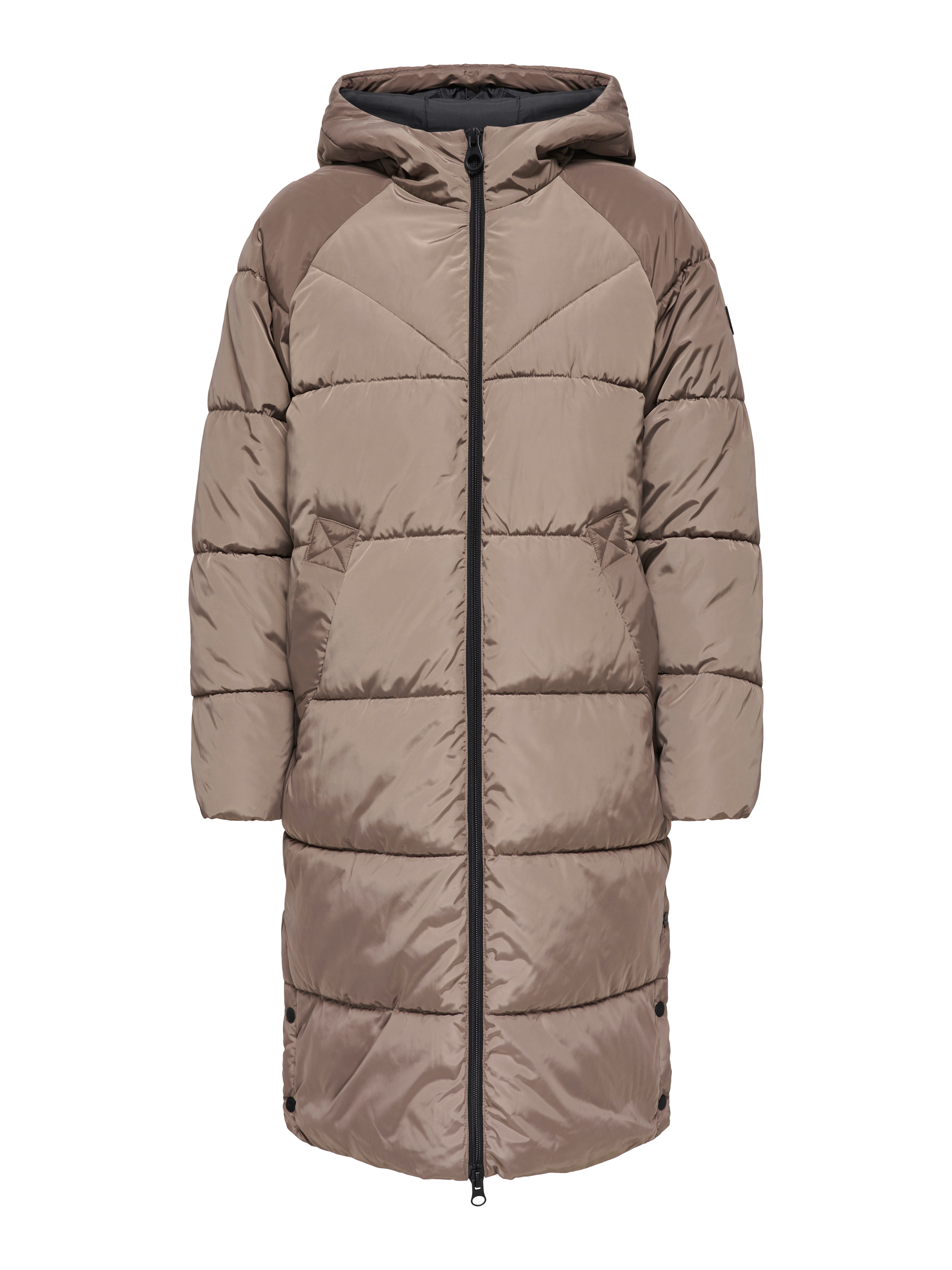 Only Gewatteerde jas ONLAMAND – Lange puffercoat met 2-weg-ritssluiting