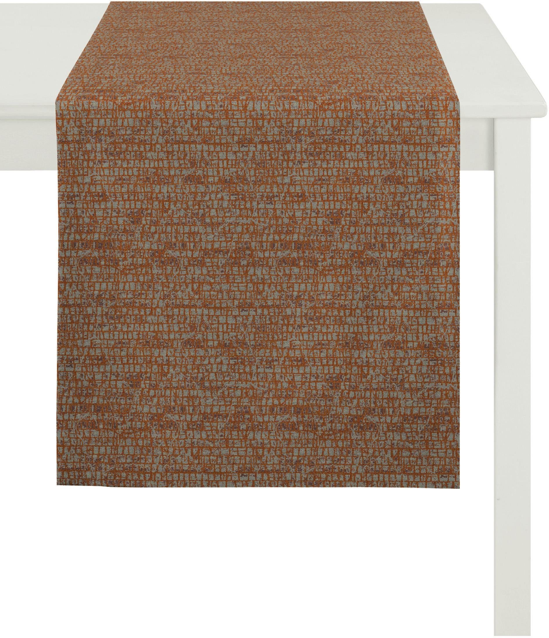 APELT Tafelloper 1103 Loft Style, Jacquard (1 stuk) tafelkleden maat 48x140 cm bruin
