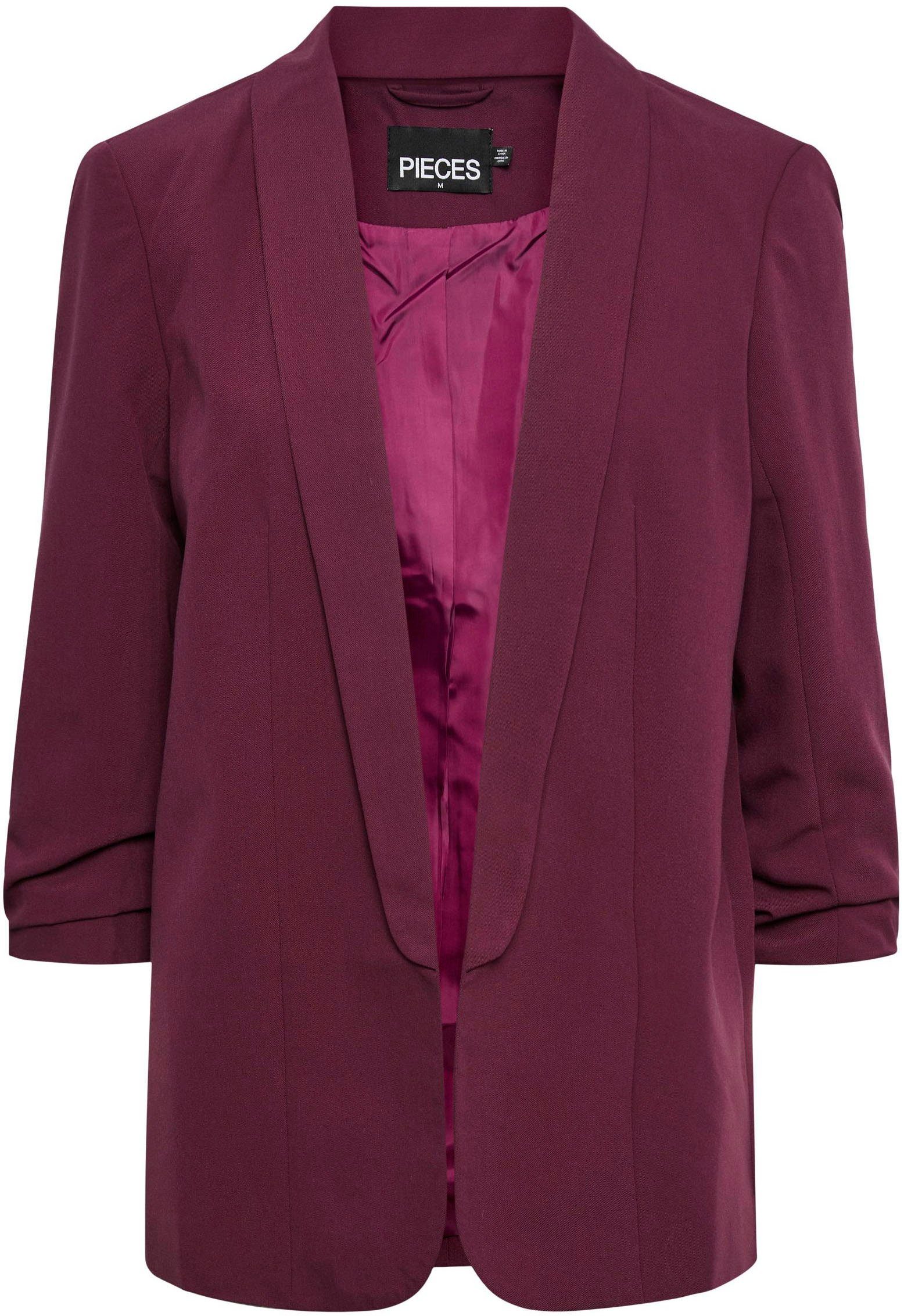 pieces Blouseblazer PCBOSELLA 3/4 BLAZER NOOS met plooidetail op de mouw