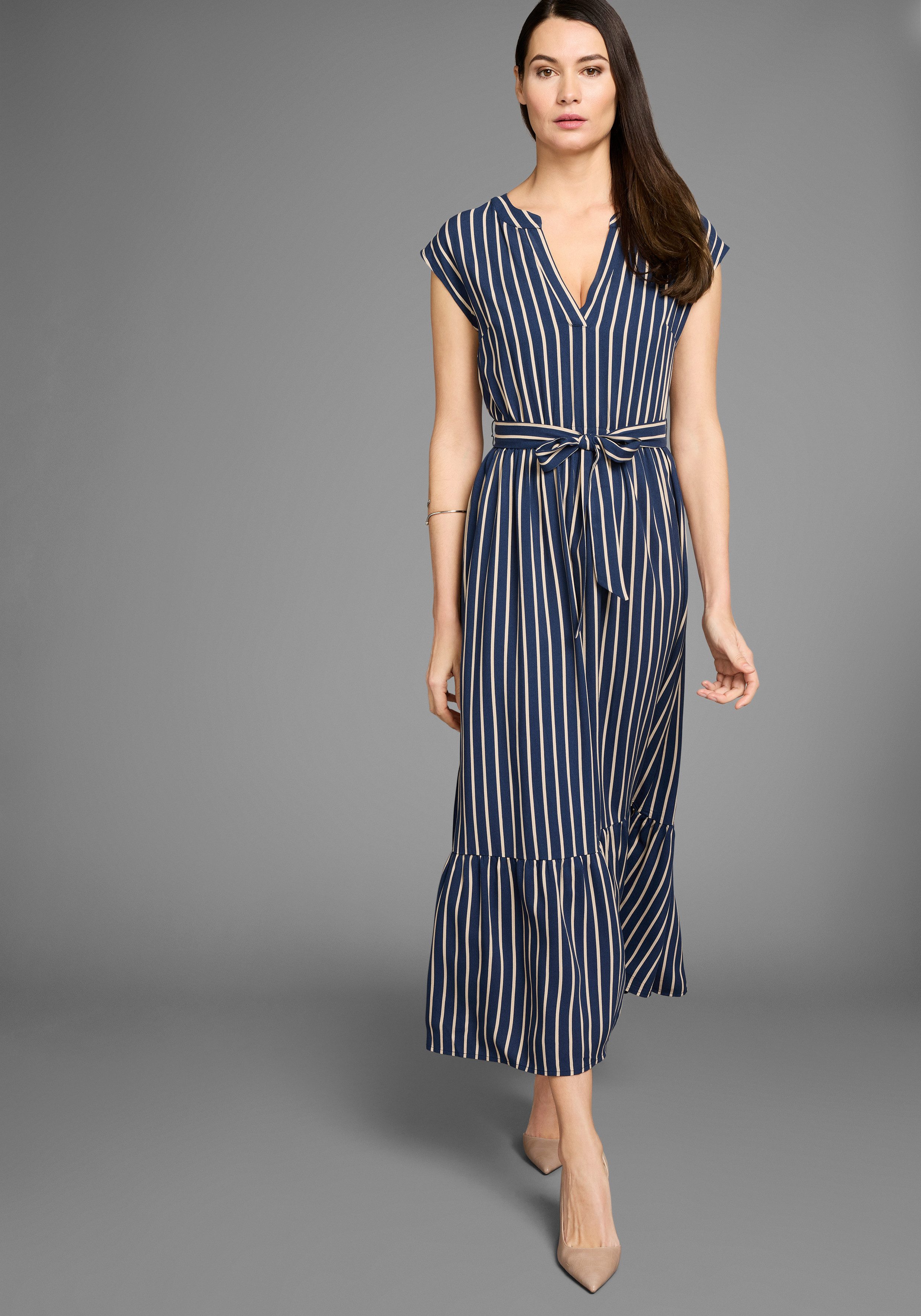 HECHTER PARIS Midi-jurk met bindstrik