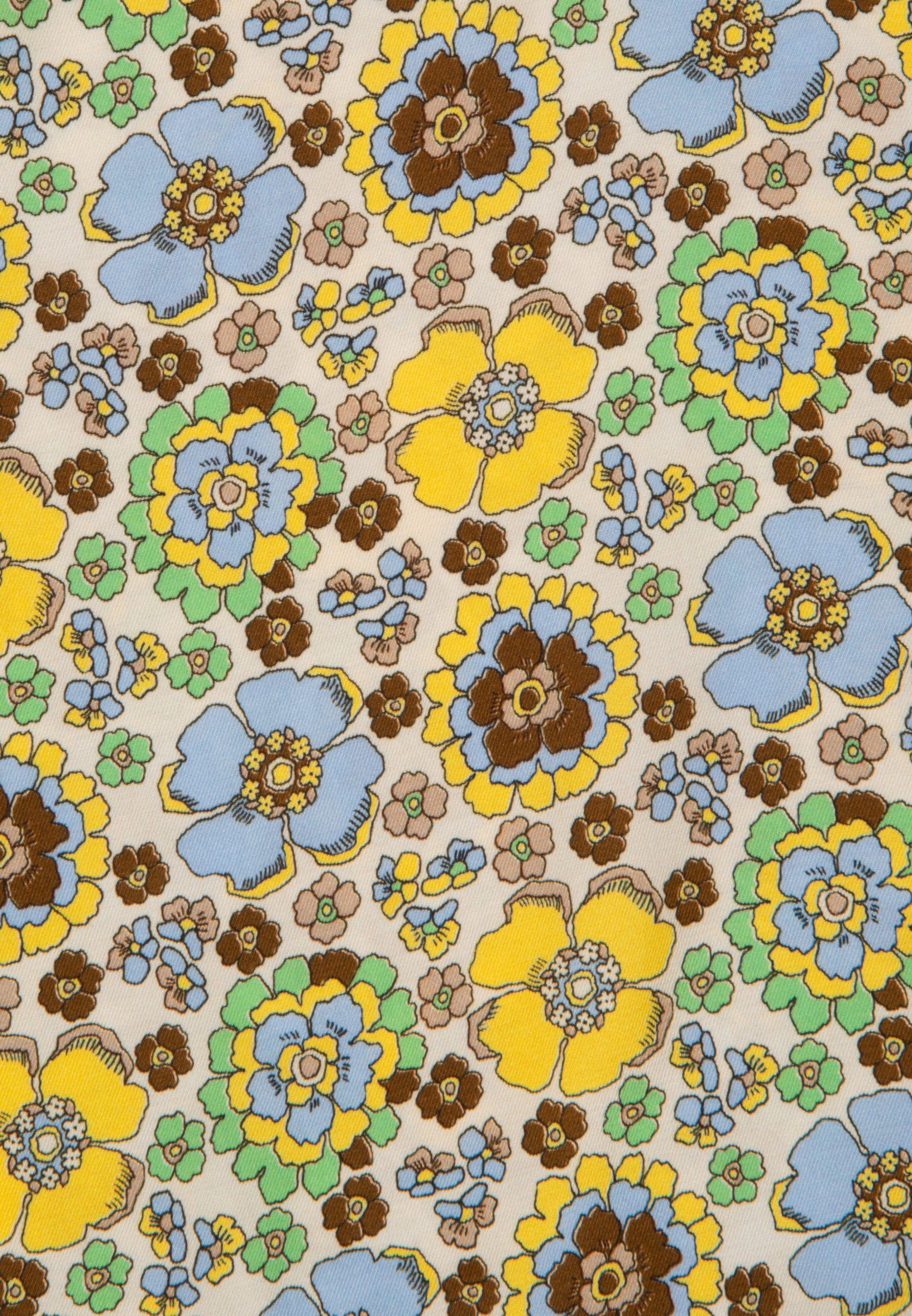 seidensticker Shirtblouse Zwarte roos Korte mouwen ronde hals print