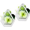 i.ge.a. kunstplant orchidee in het glas met waxinelichtje (set, 2 stuks) wit