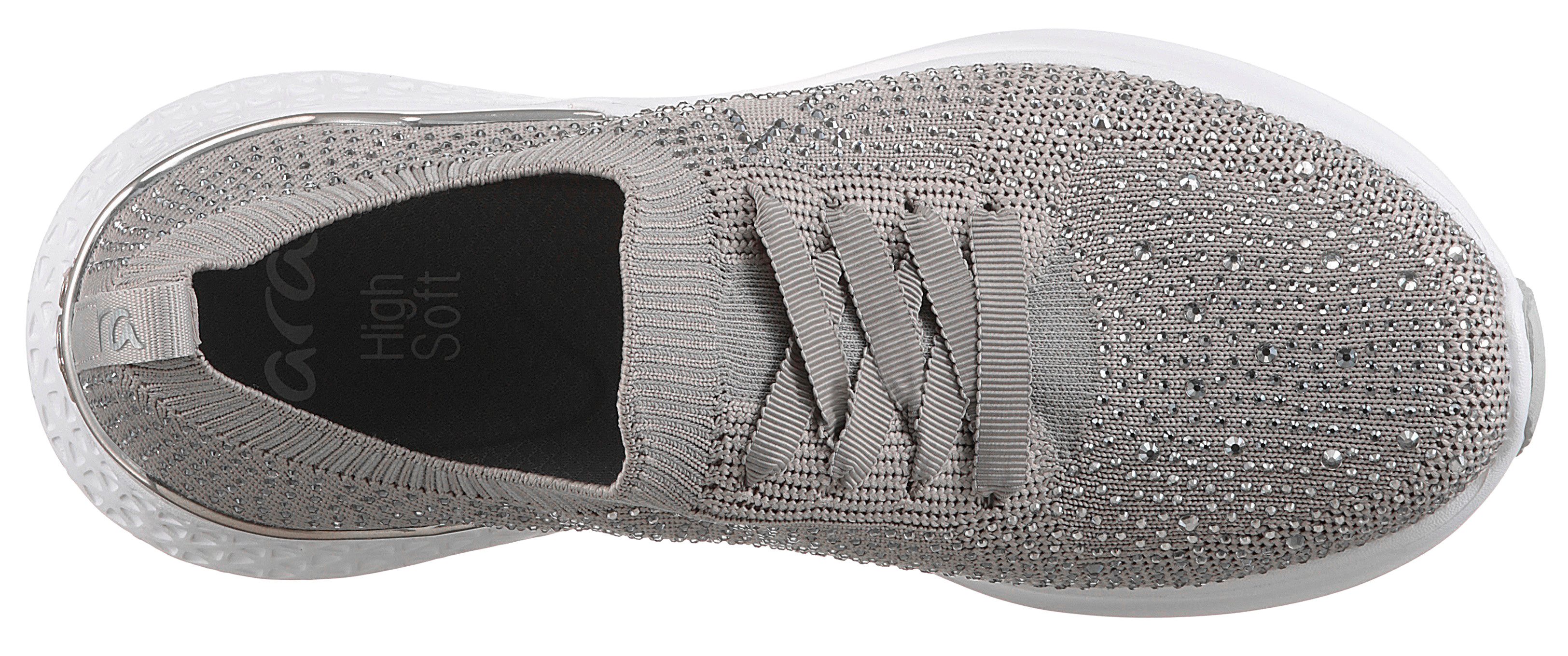 Ara Slip-on sneakers Maya , veterschoen, slipper in brei-look, h-breedte
